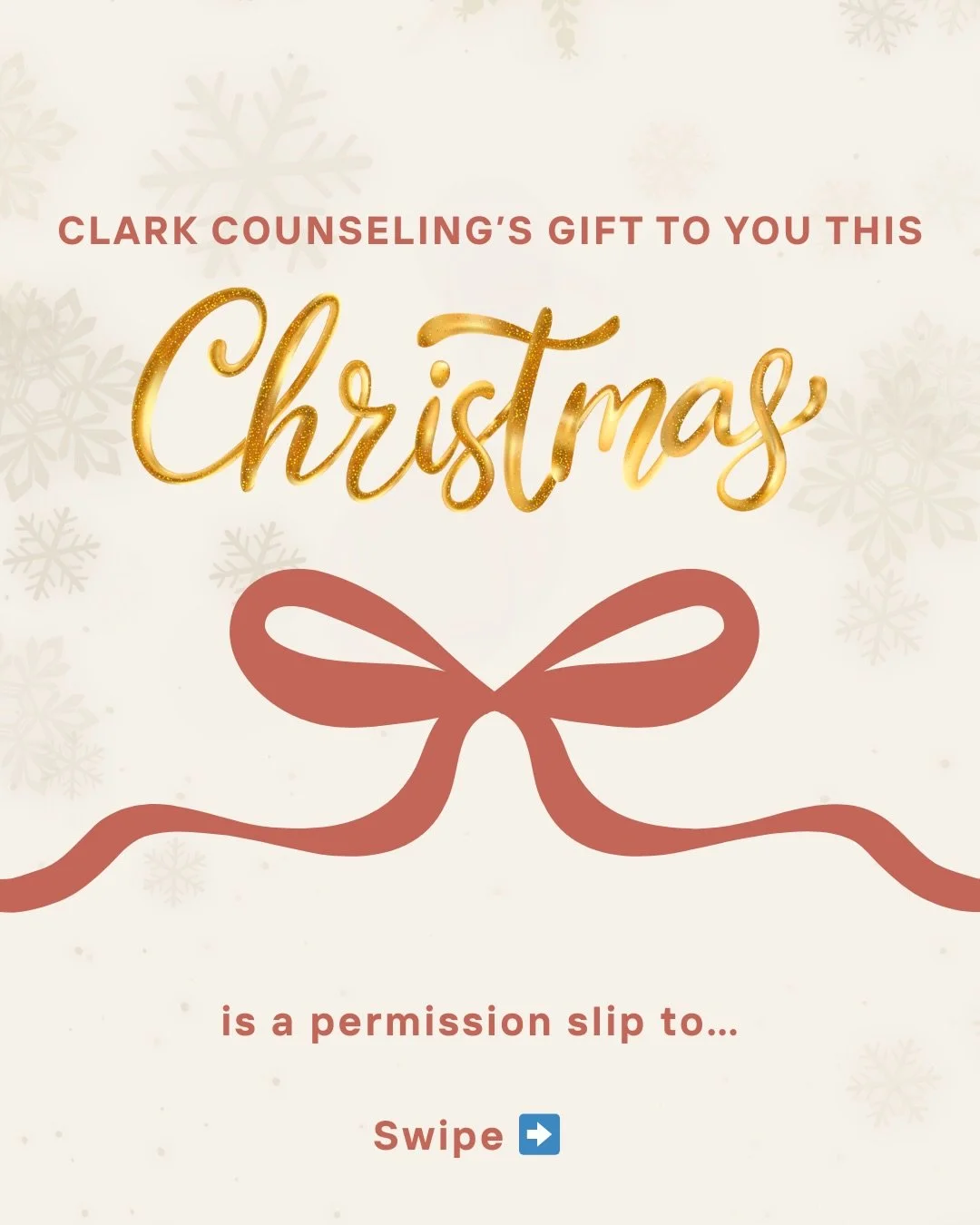 This Christmas, we give you permission &mdash;
to rest, to feel, and to take care of your mental health in ways that truly support you.

#clarkcounseling #mentalhealth #therapyforwomen