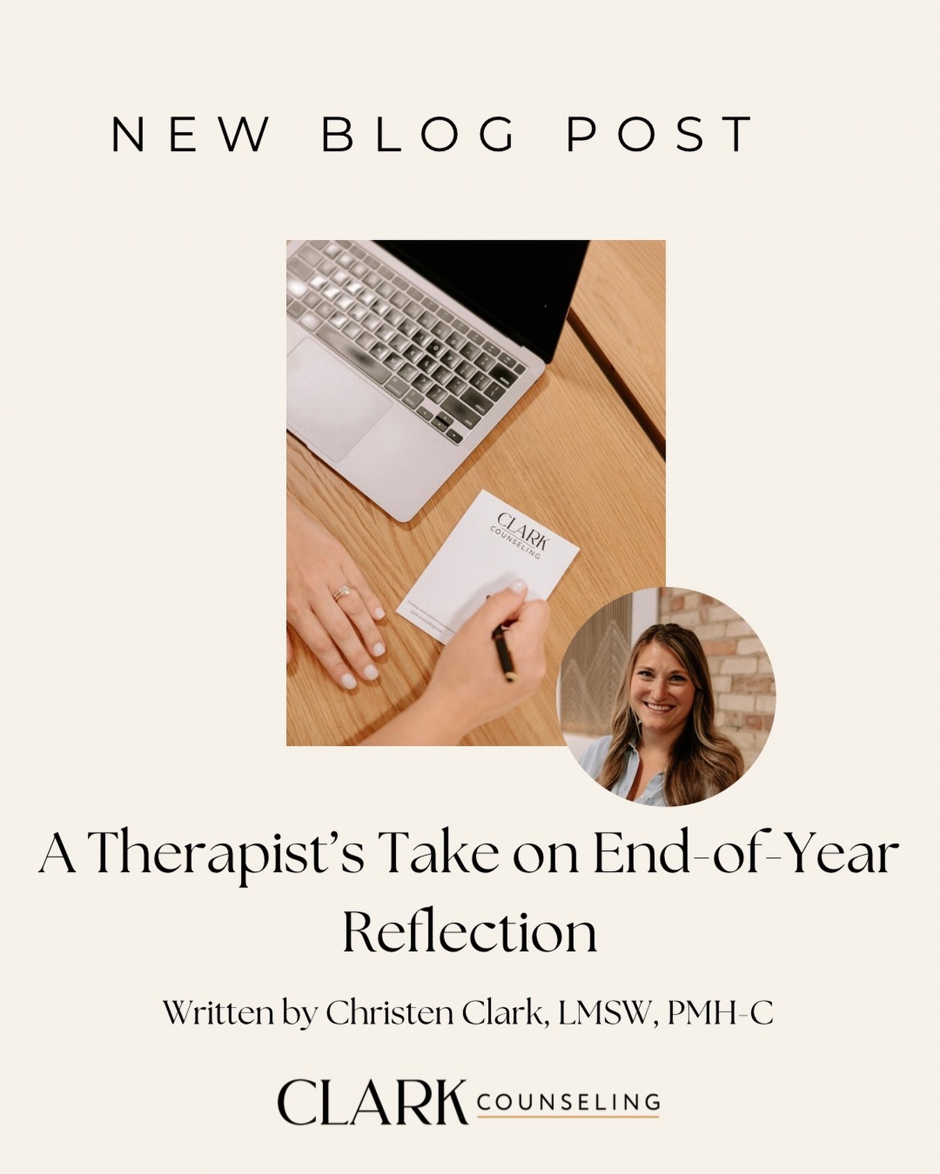 ✨ New on the blog: A Therapist&rsquo;s Take on End-of-Year Reflection ✨

In the post, I share:
&bull; Why reflection actually helps your mental health
&bull; Simple prompts you can reflect on in 15 minutes
&bull; A therapist&rsquo;s perspective on gr