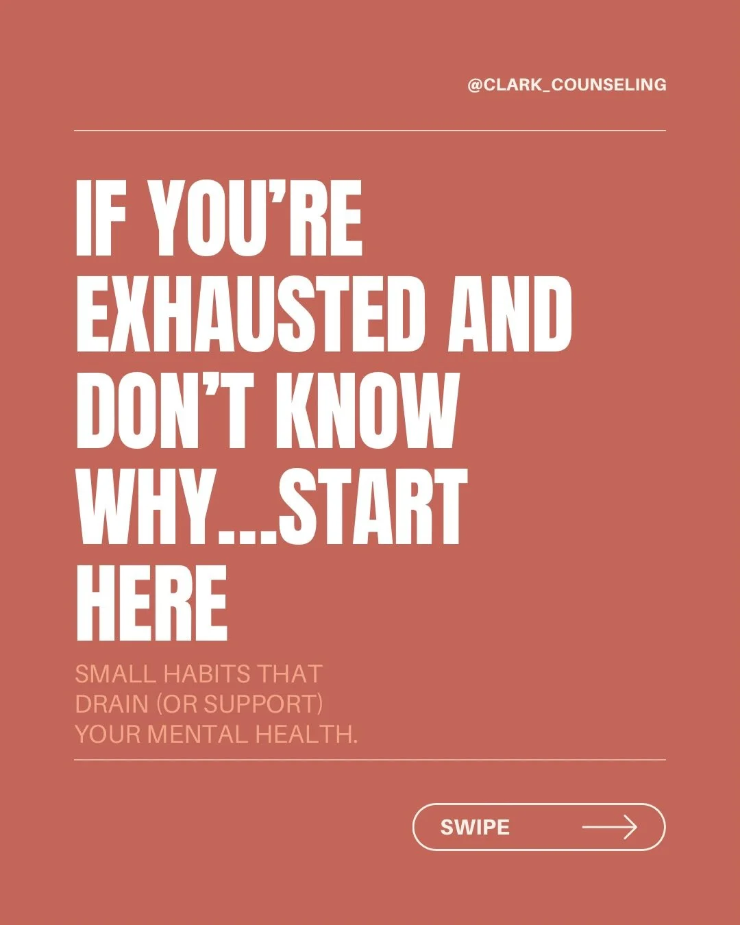 Feeling exhausted for &ldquo;no reason&rdquo;?
There is a reason.
Your energy has a story &mdash; and these everyday habits can drain (or refill) it fast.

Swipe to spot what&rsquo;s stealing your energy and what can help rebuild it.

Need support? W