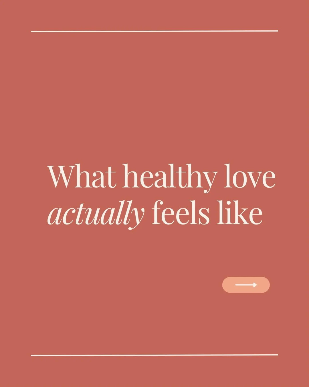 Healthy love is often quieter than we expect.

It doesn&rsquo;t keep your nervous system on edge or make you feel like you&rsquo;re constantly chasing reassurance. It doesn&rsquo;t rely on intensity, confusion, or emotional highs and lows to feel &ld