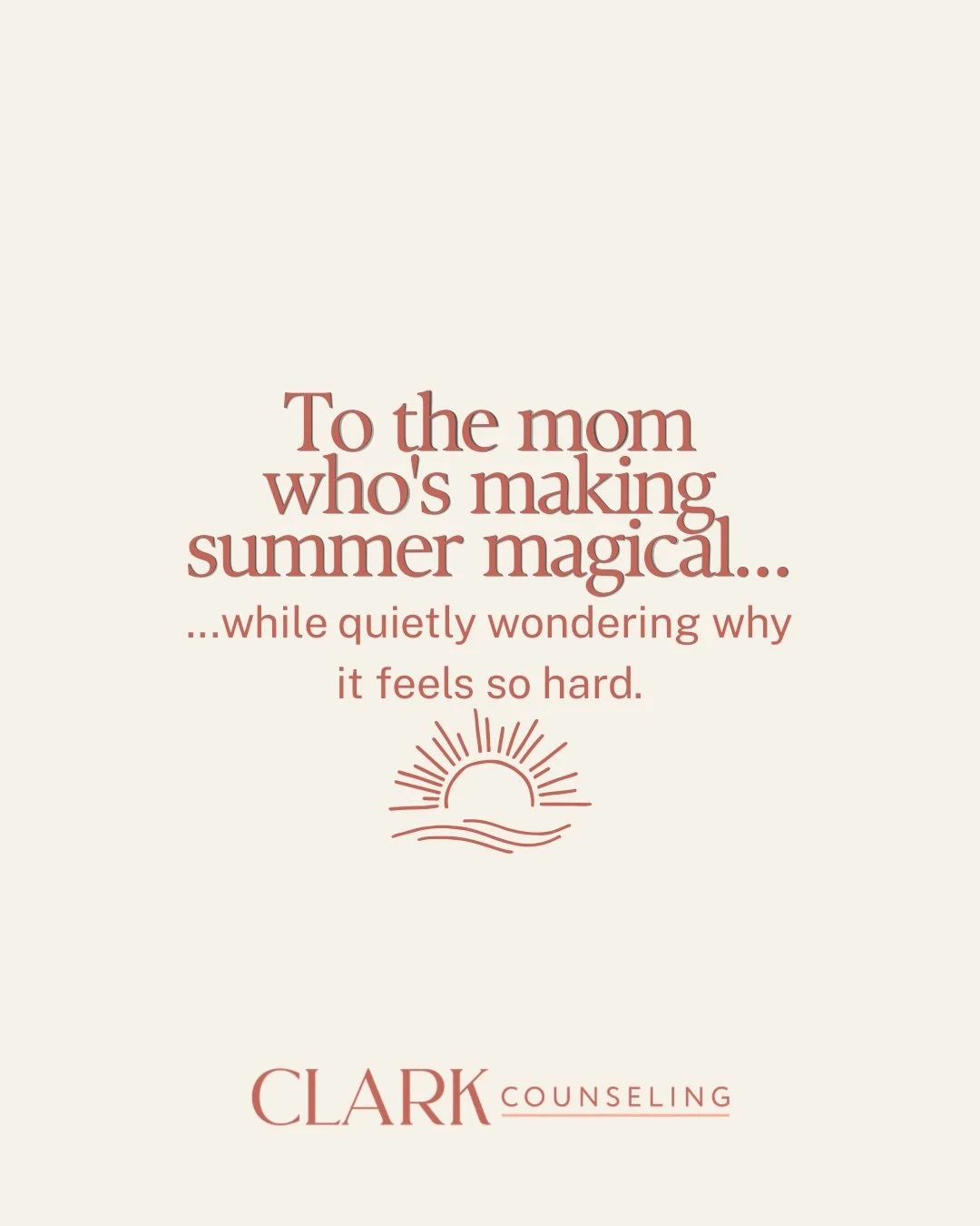 Summer can be full of joy...and still leave you feeling completely drained.

If you&rsquo;ve been feeling less patient, more overwhelmed, or not like yourself lately, don&rsquo;t ignore it just because the sun is shining.

You deserve support in ever