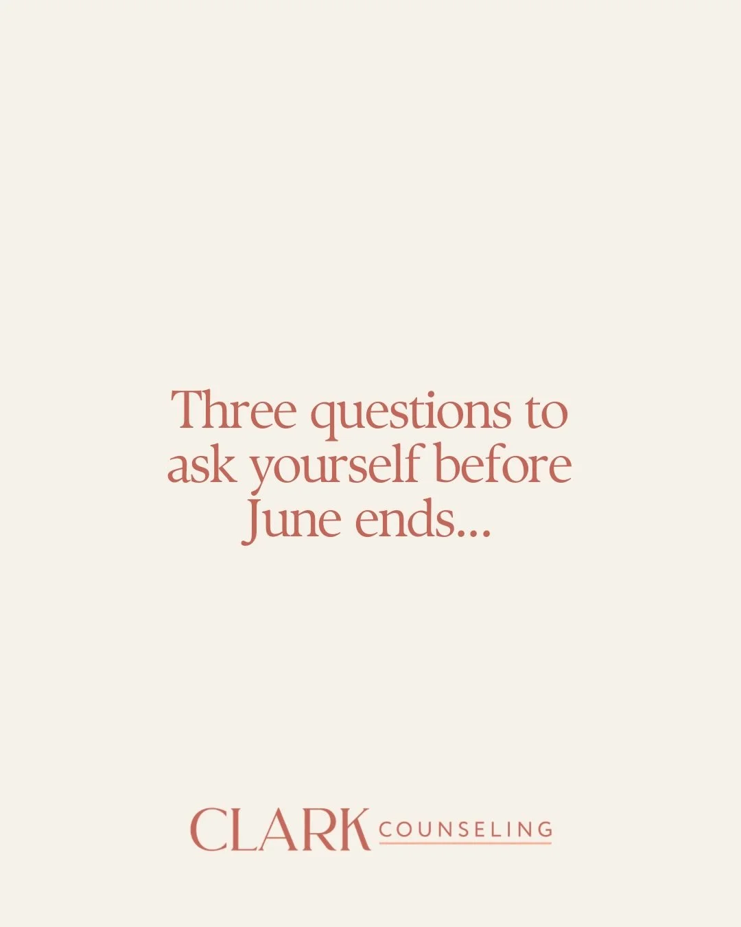 Before June slips away&hellip;

Instead of rushing into July with another to-do list, give yourself a few minutes to reflect.

What felt heavy?
What brought you joy?
What do you need more of next month?

Reflection isn&rsquo;t about judging yourself.