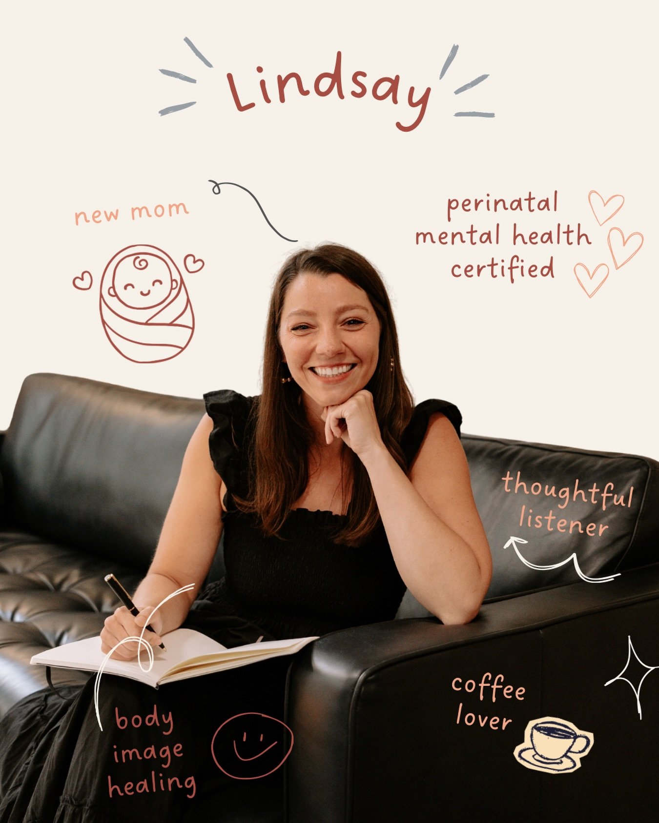 She&rsquo;s back! 🤍 After spending the last few months on maternity leave, Lindsay is officially back and seeing clients again.

Lindsay brings a warm, down-to-earth approach to therapy and especially loves supporting women through seasons of anxiet