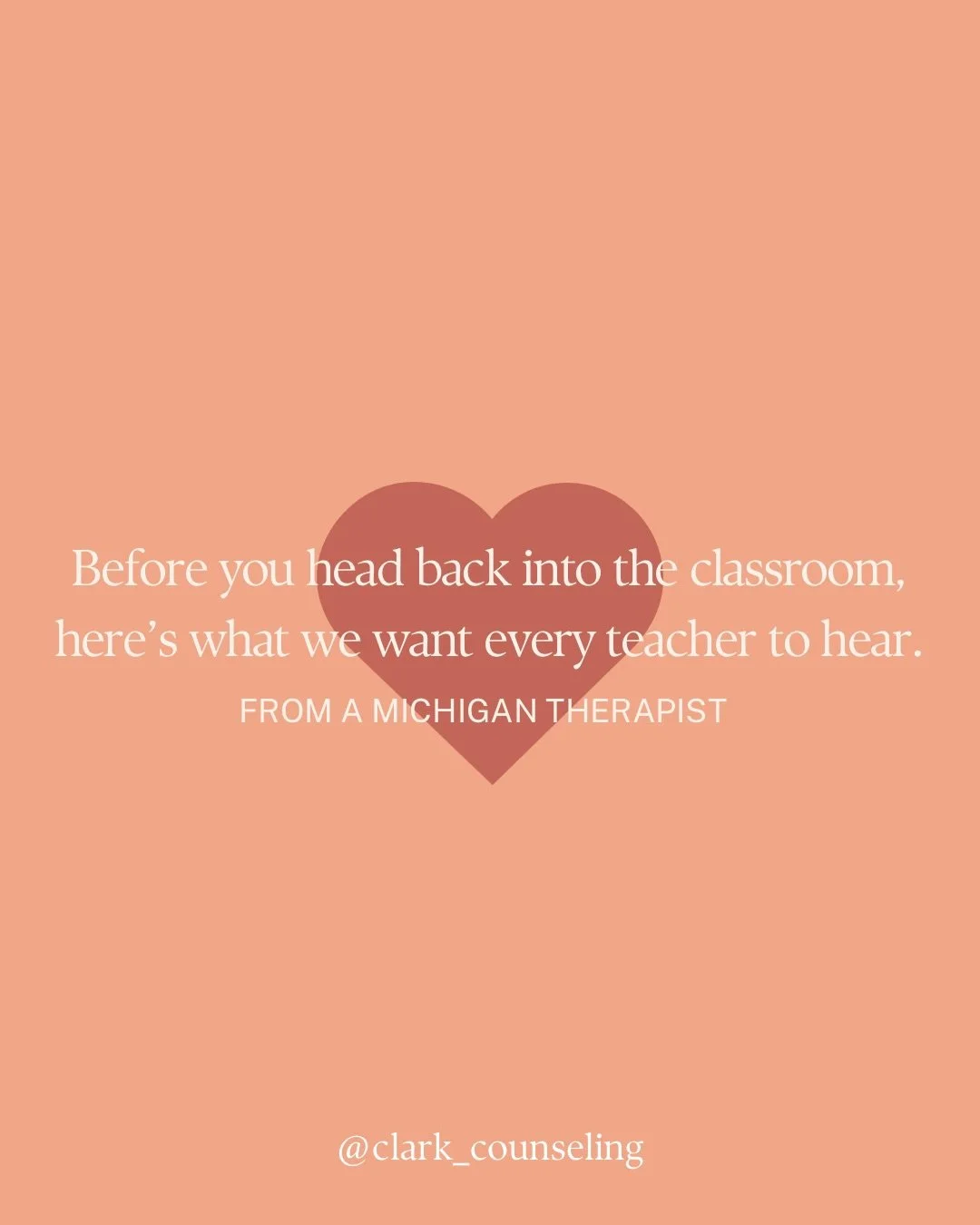 A little reminder for the teachers heading back to school:

You don&rsquo;t have to be everything to everyone this year🤍

You can care deeply AND have boundaries. You can be a great teacher AND leave work at work. You can show up for your students w