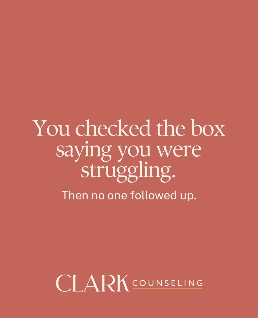 Sometimes the hardest part isn&rsquo;t being honest&mdash;it&rsquo;s what happens after.

You fill out the screening form. You check the boxes that say you&rsquo;ve been anxious, sad, overwhelmed, or unlike yourself. Then the appointment ends, and no