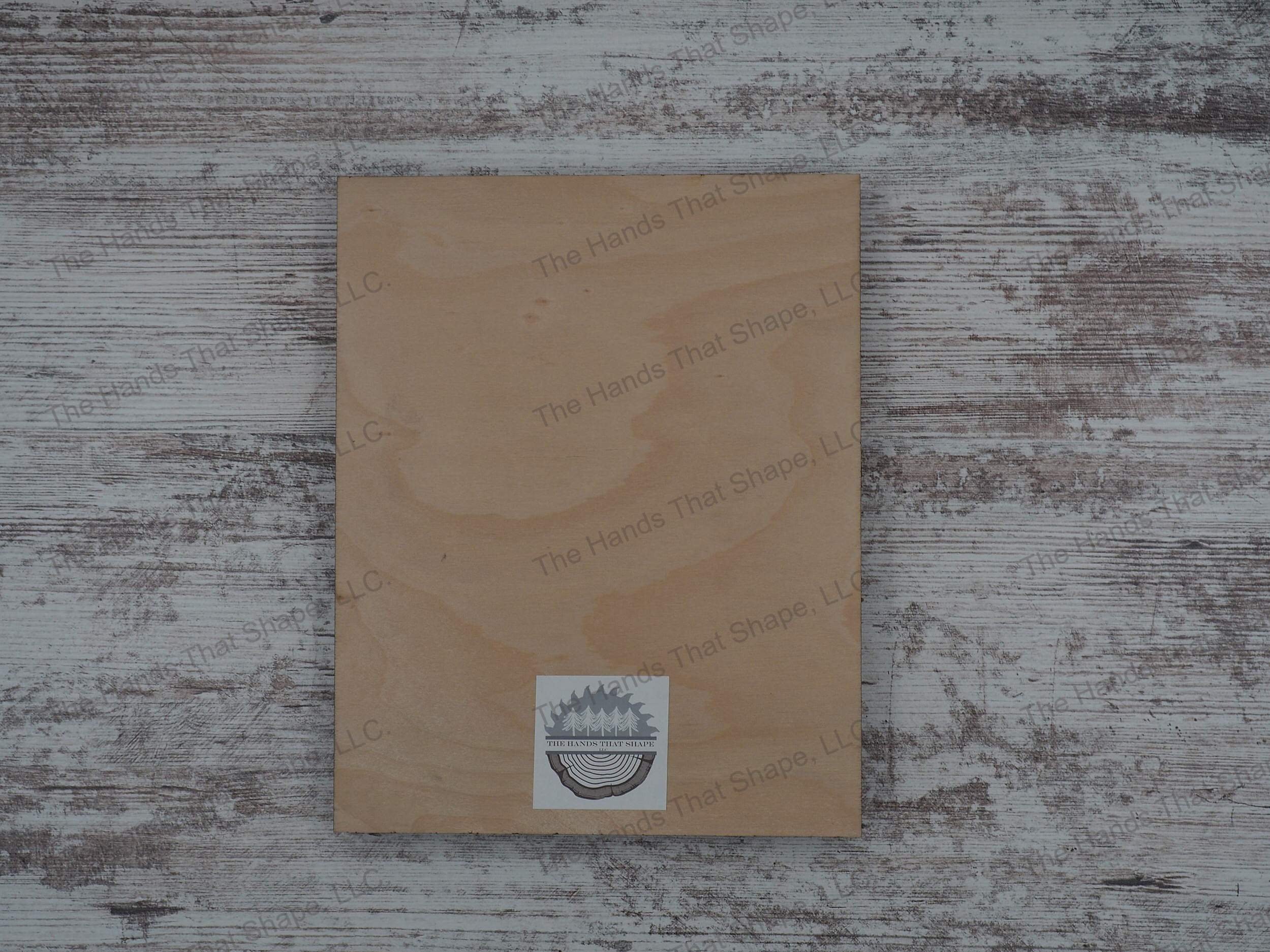 Example of the back side of the art showing The Hands That Shape, LLC logo