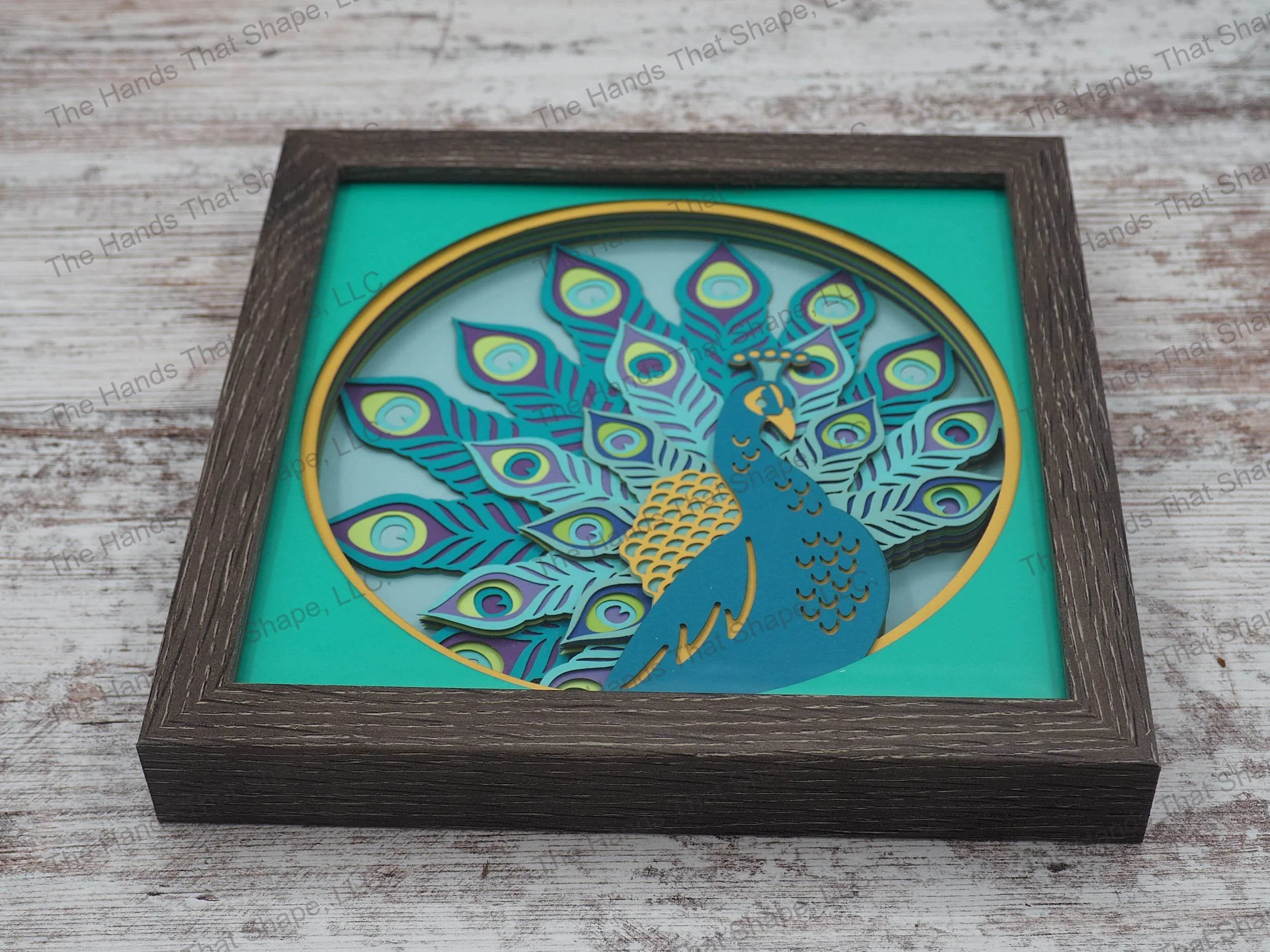 Northern Lights Layered Paper Art Shadow Box