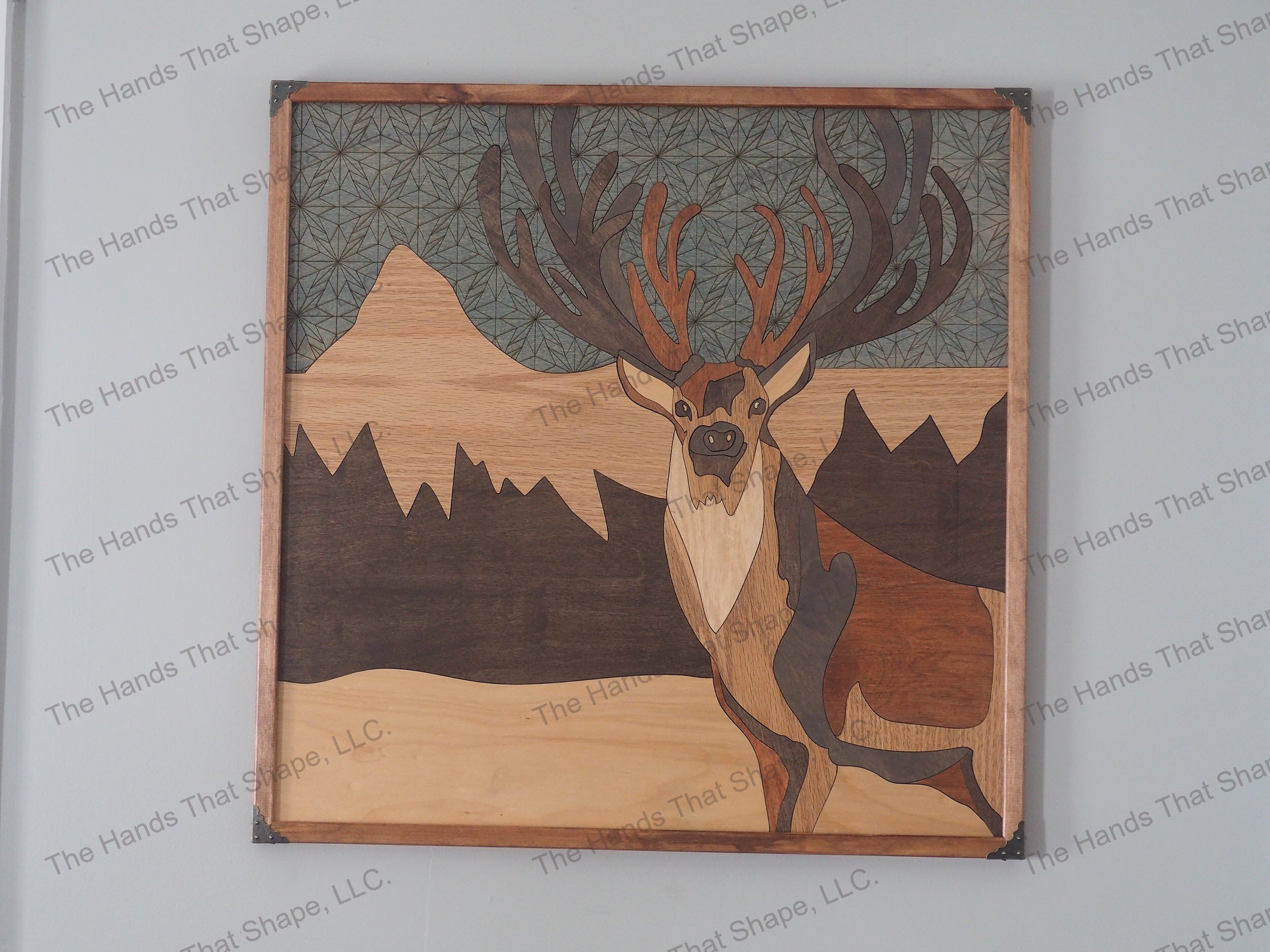 Mountain Deer Wood Wall Art