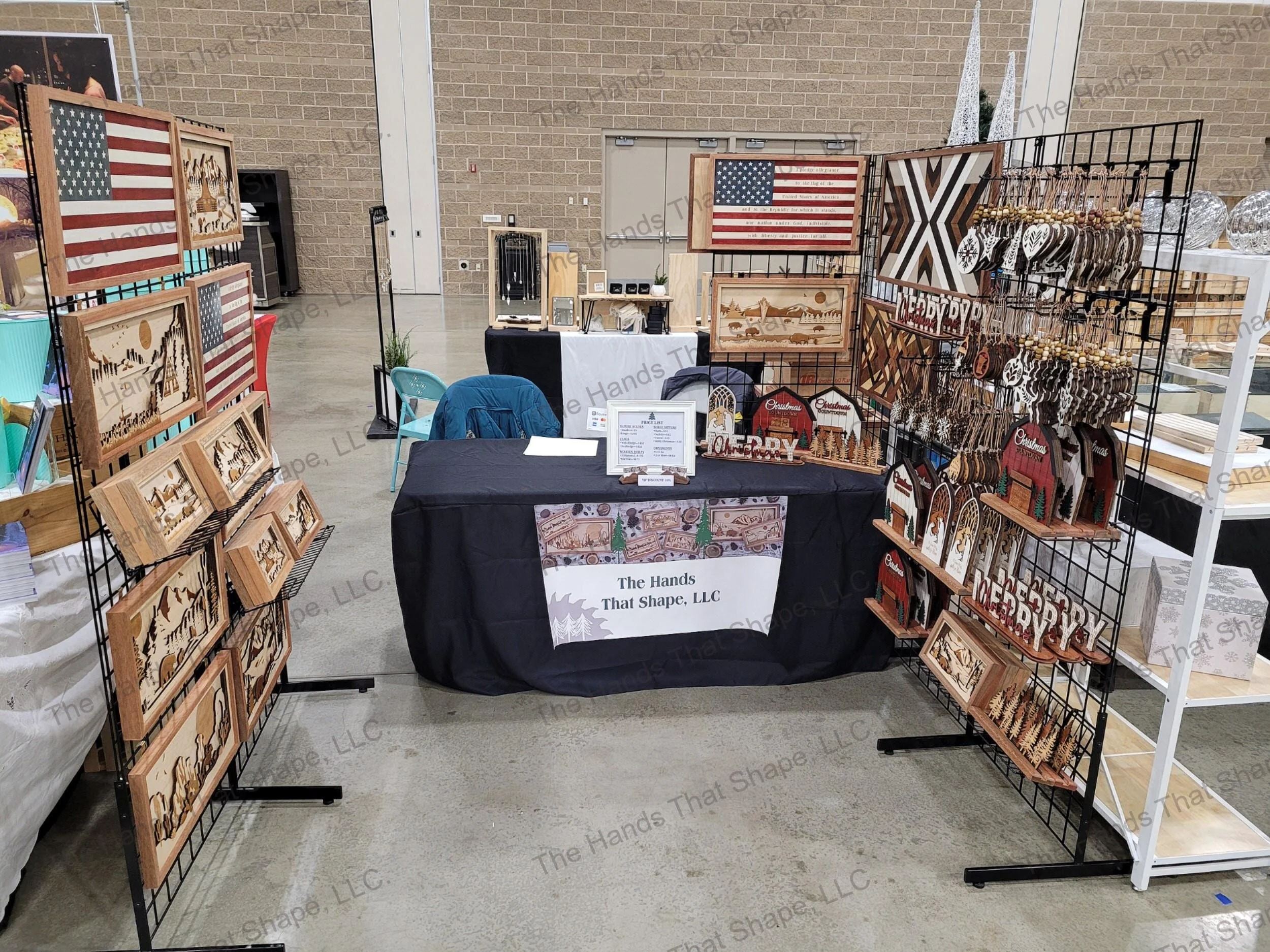 The Hands That Shape, LLC. booth layout