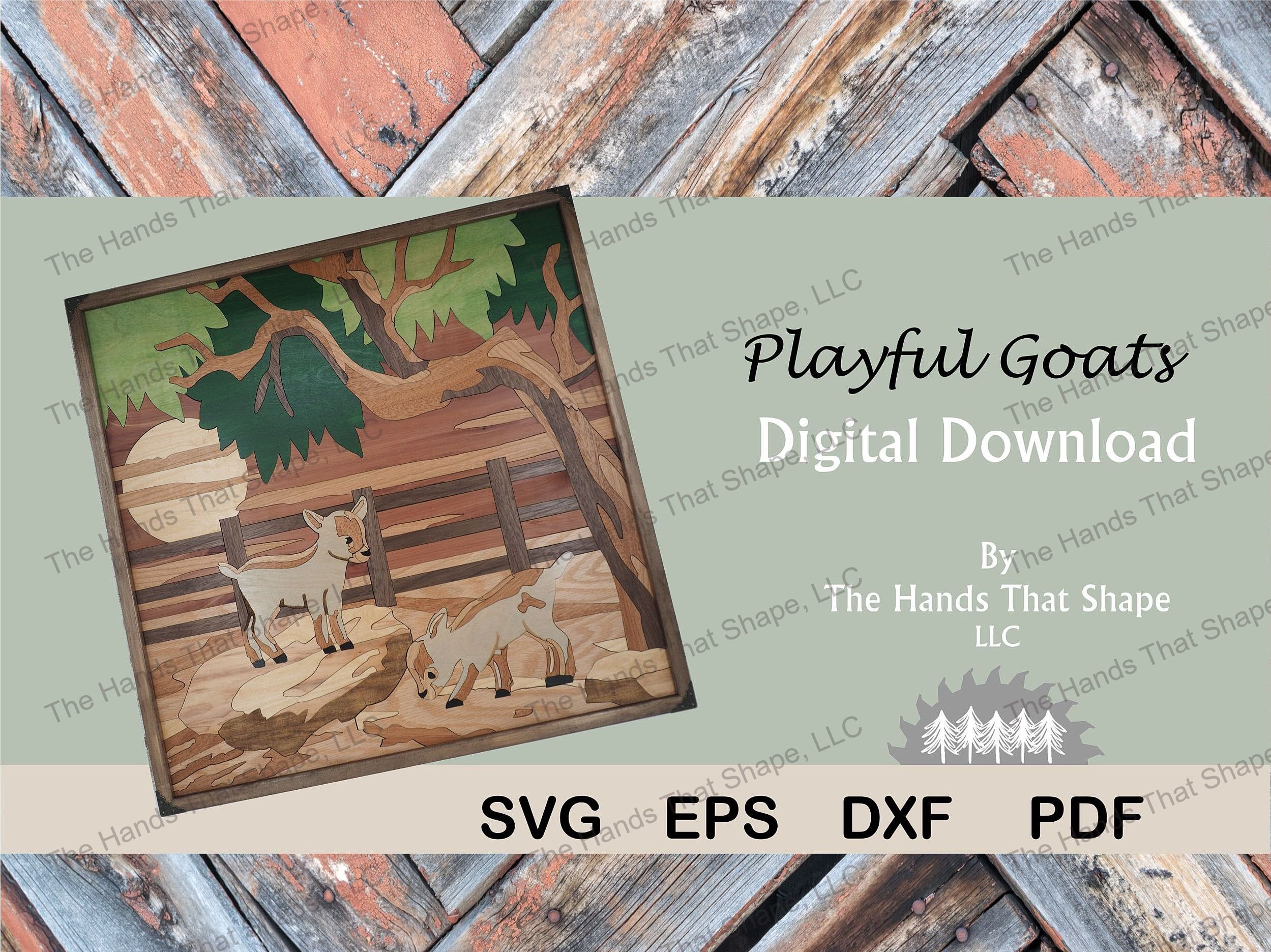 Playful Goats Digital Design File