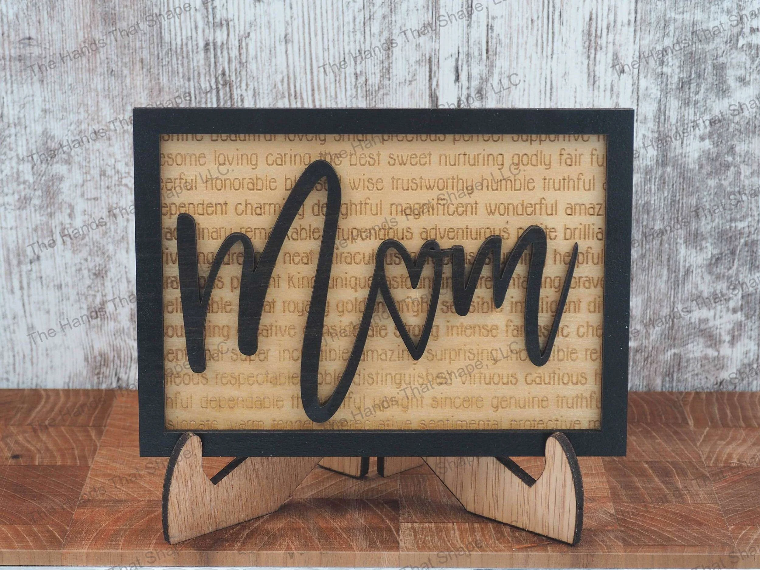 Mom Layered Wood Art