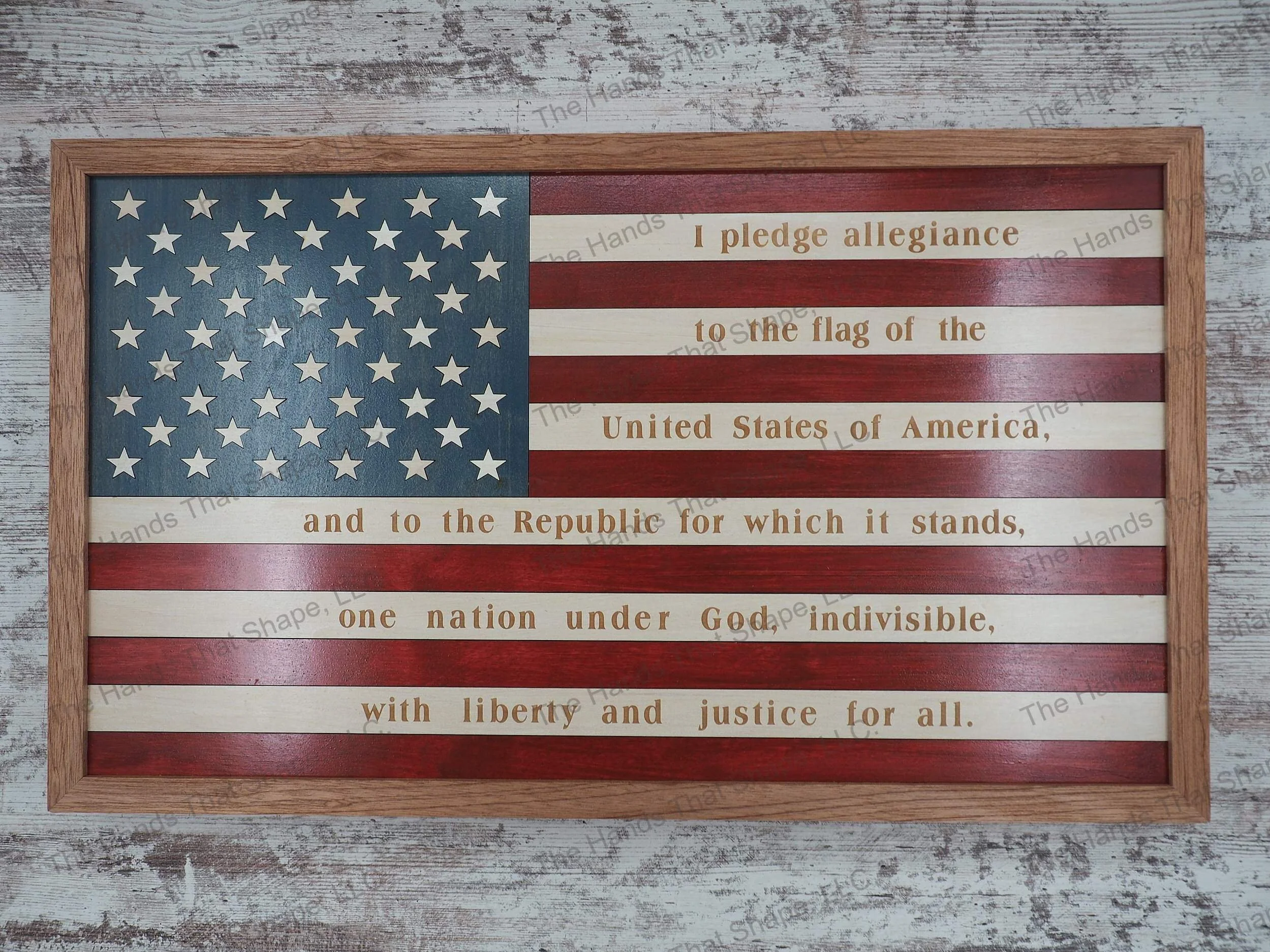 American Flag Wood Wall Art