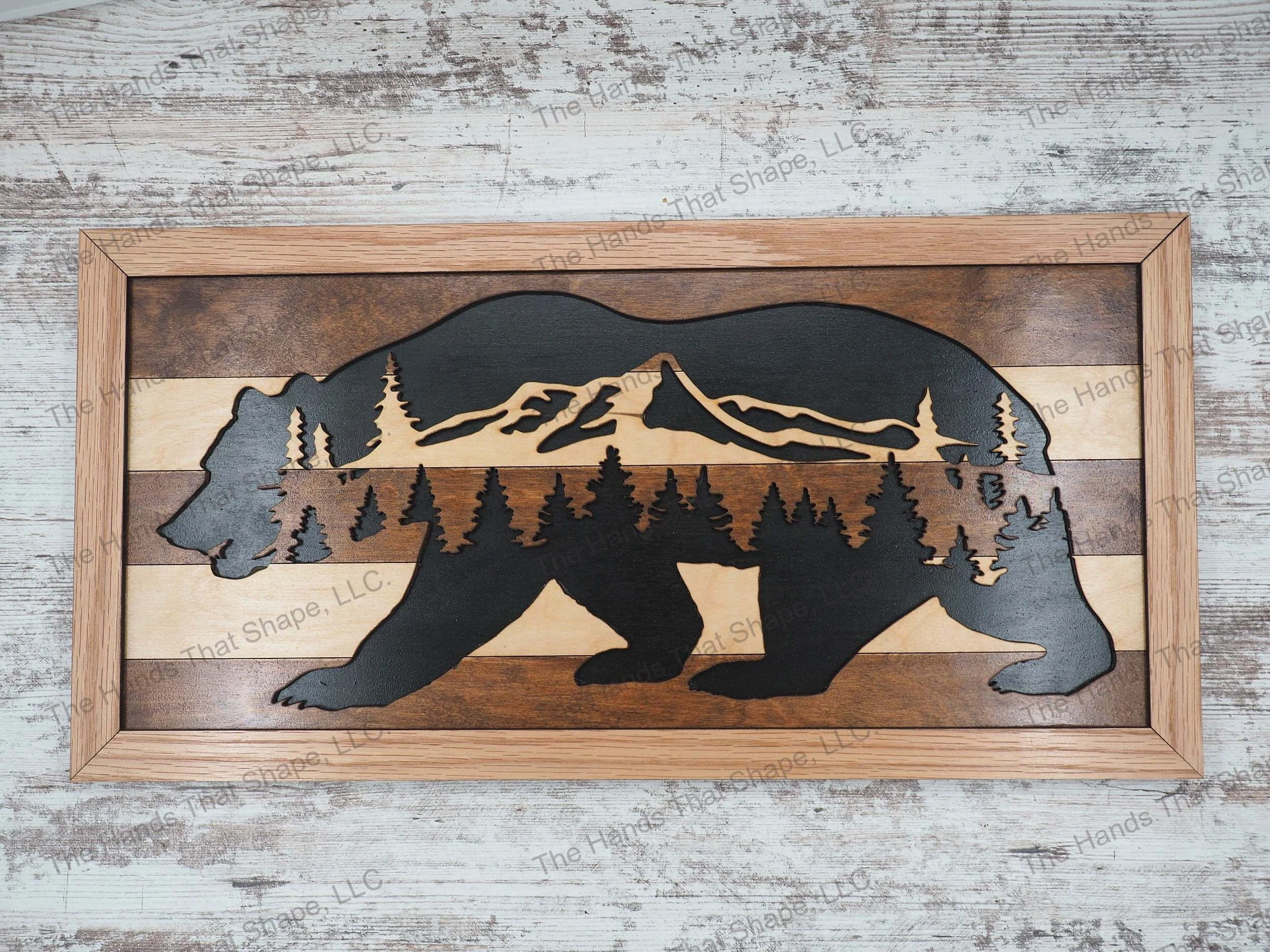 Bear Layered Wood Art