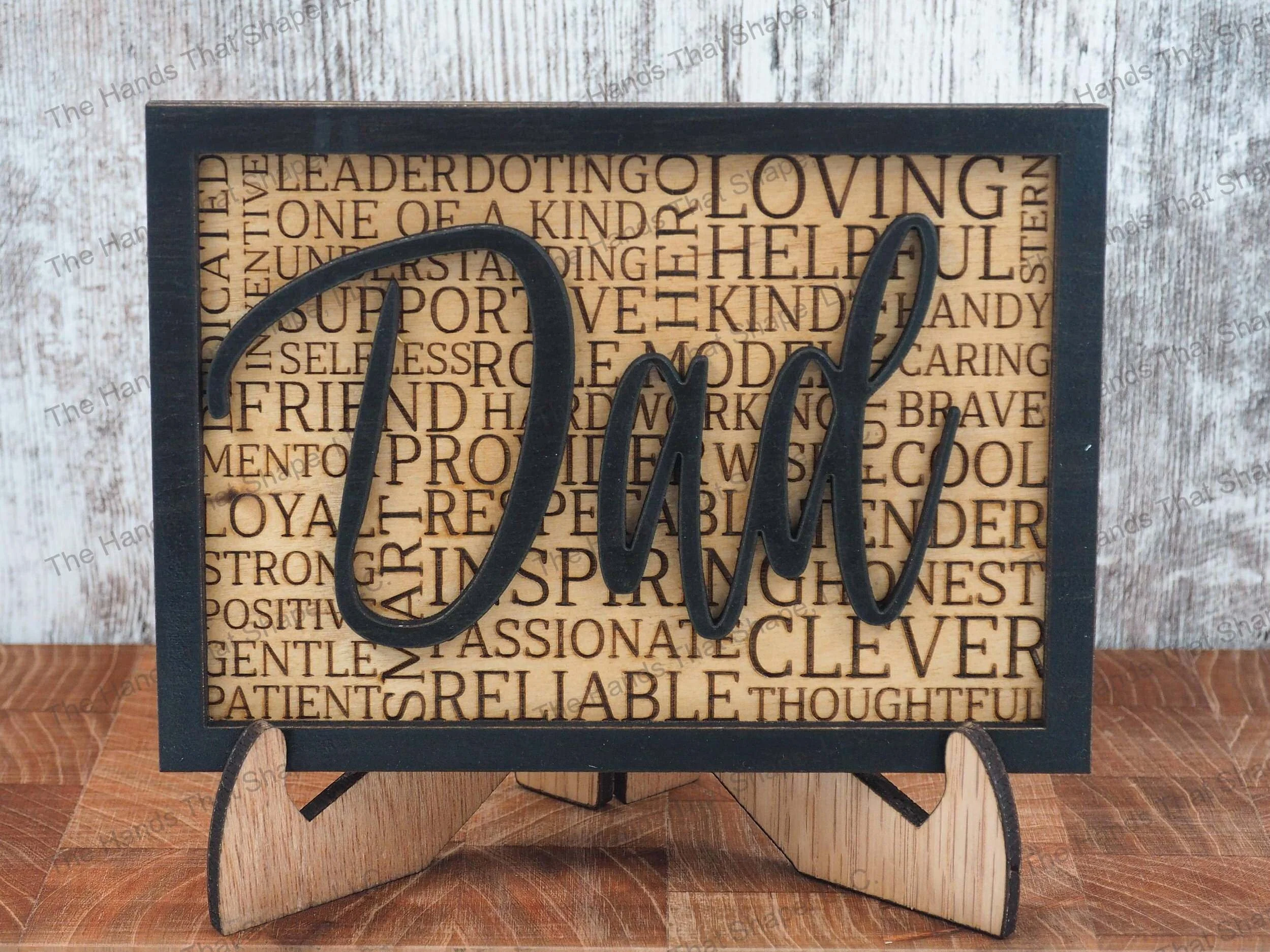 Dad Layered Wood Art