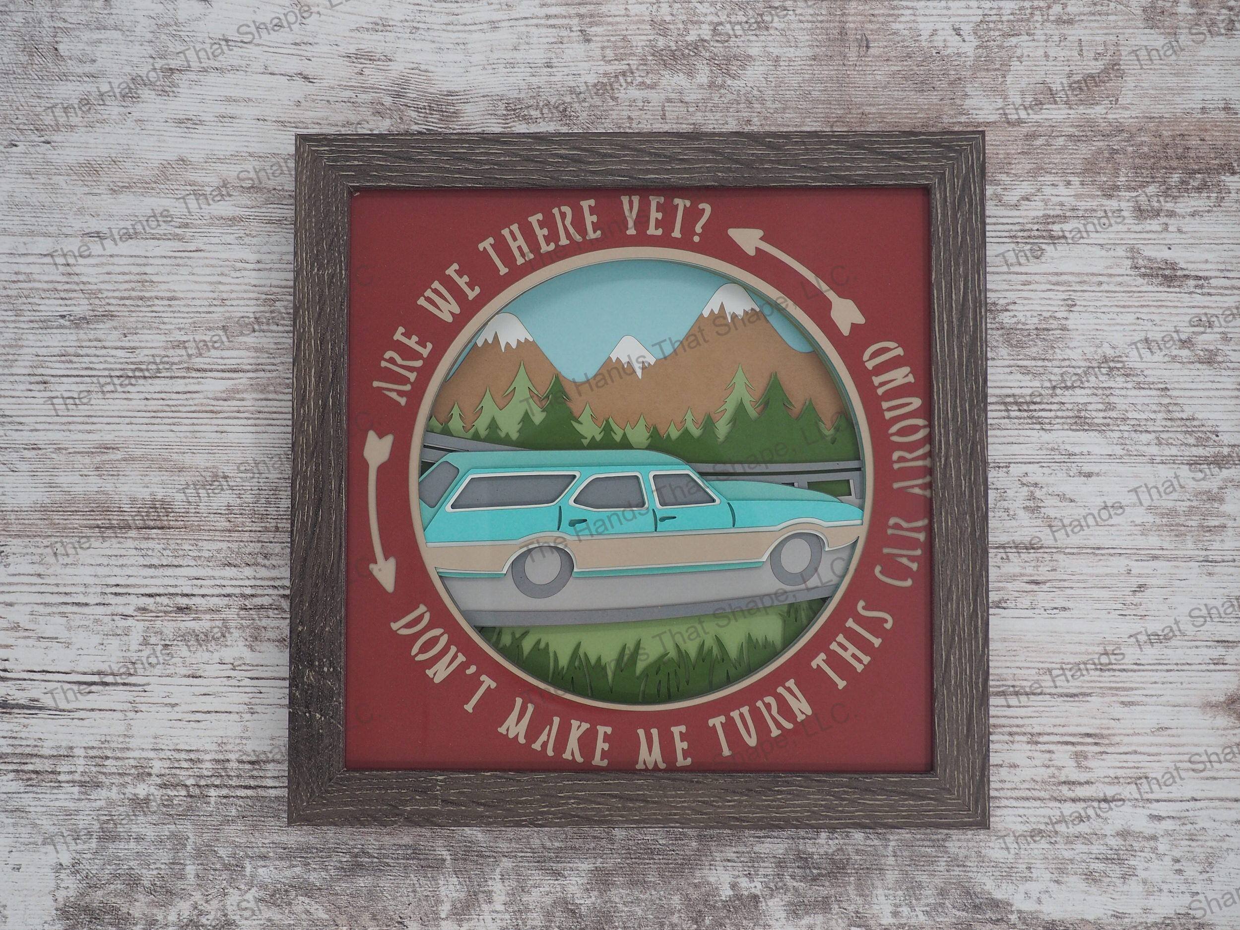 “Are We There Yet” Layered Paper Art Shadow Box