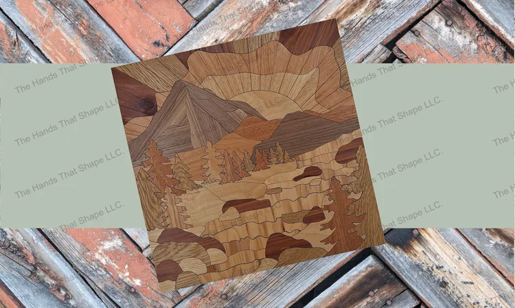 Rustic Homestead: Barn on a Farm Wood Inlay Laser Ready File