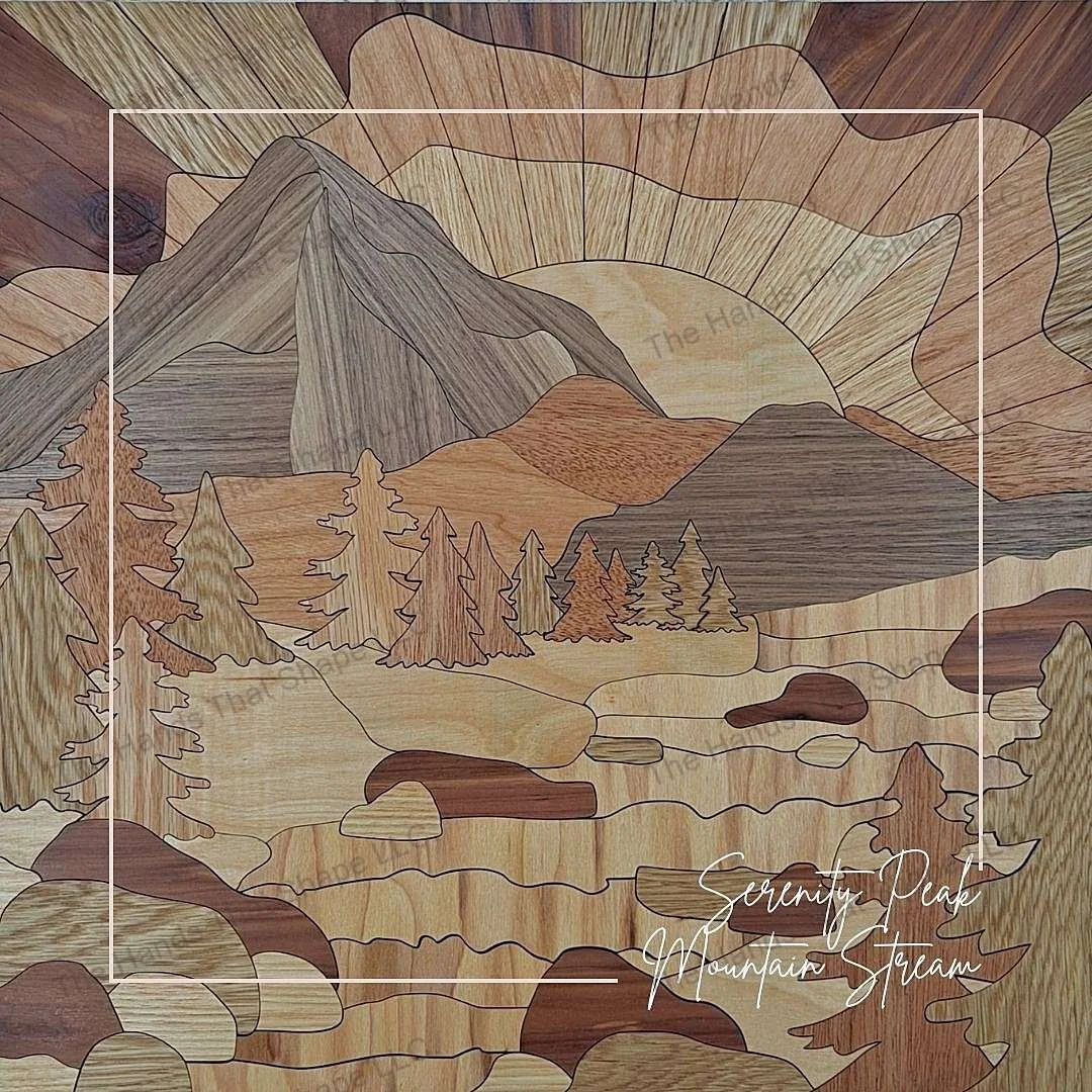 Serenity Peak: Mountain and Stream Laser Ready File 