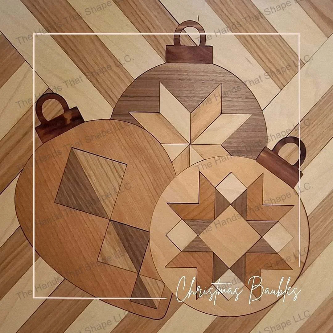 Christmas Baubles Laser Ready File