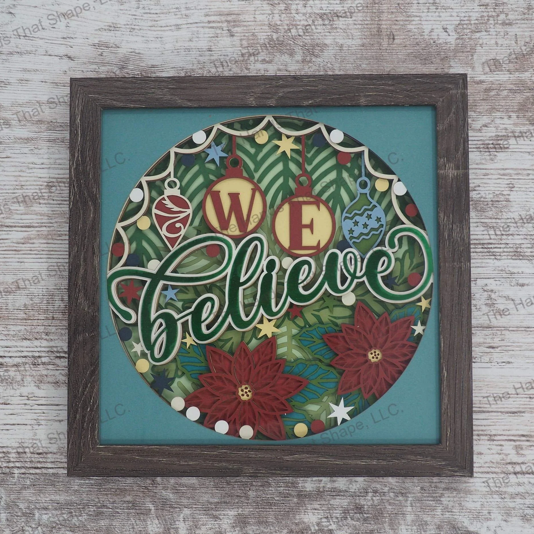 We Believe Layered Paper Art Shadow Box