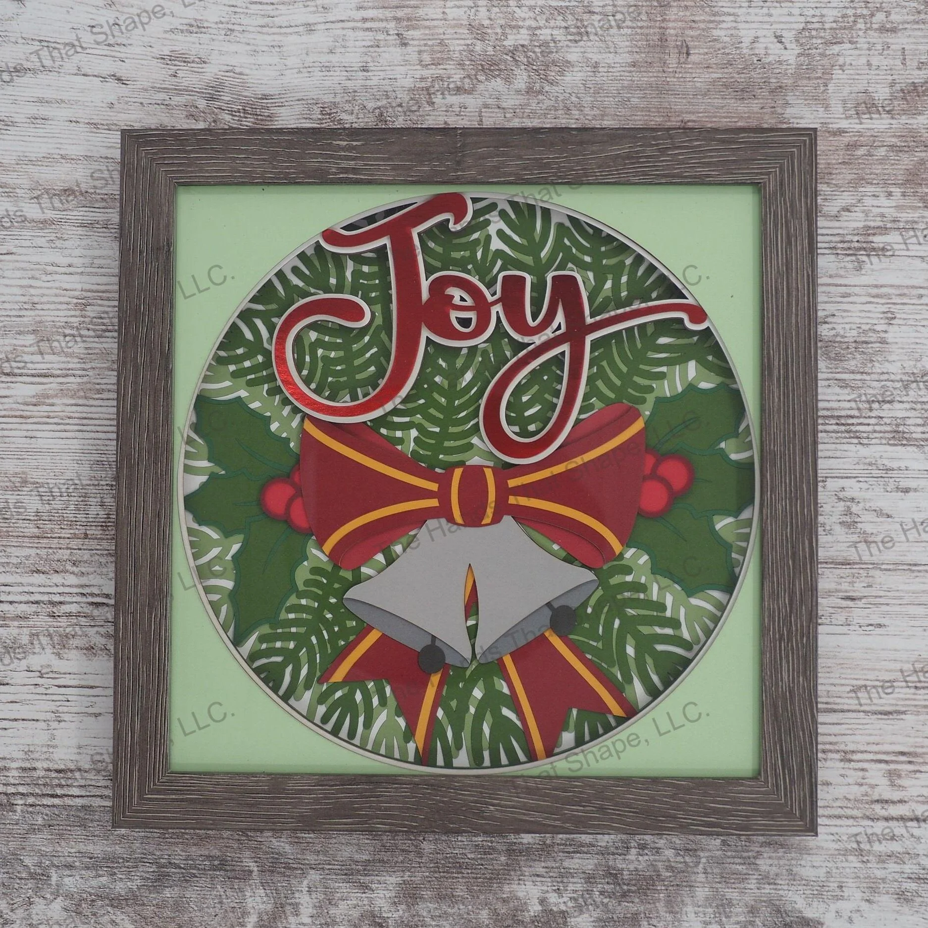 Joy Layered Paper Art Shadow Box