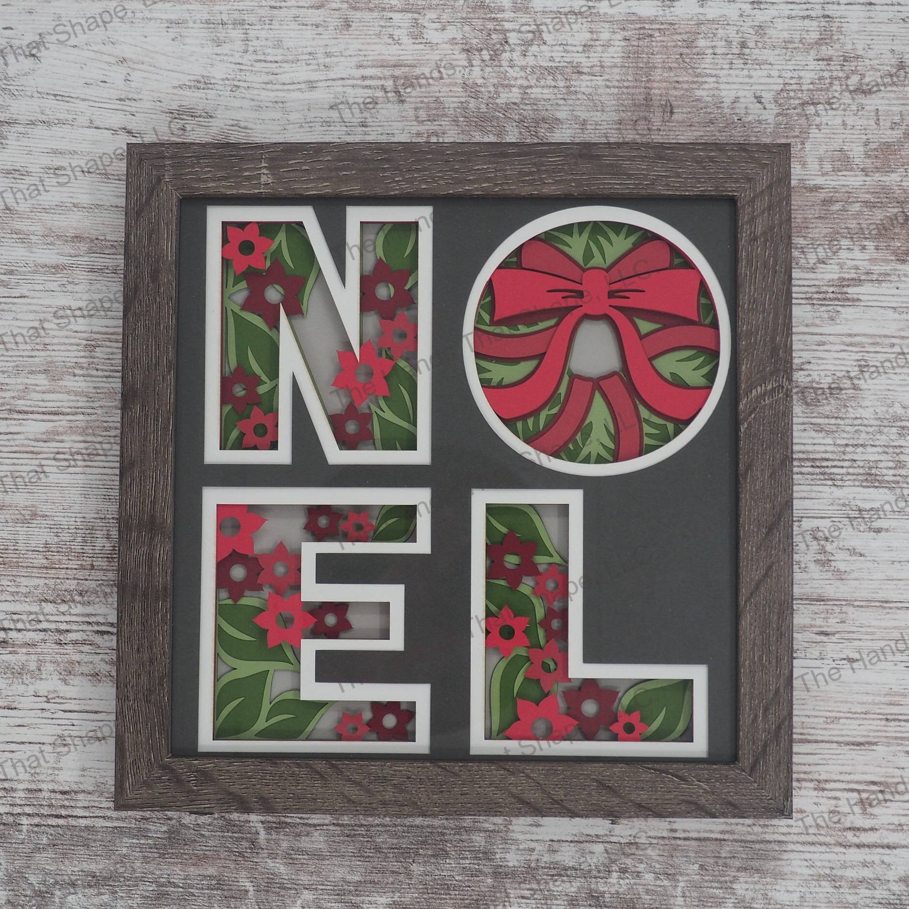 Noel Layered Paper Art Shadow Box