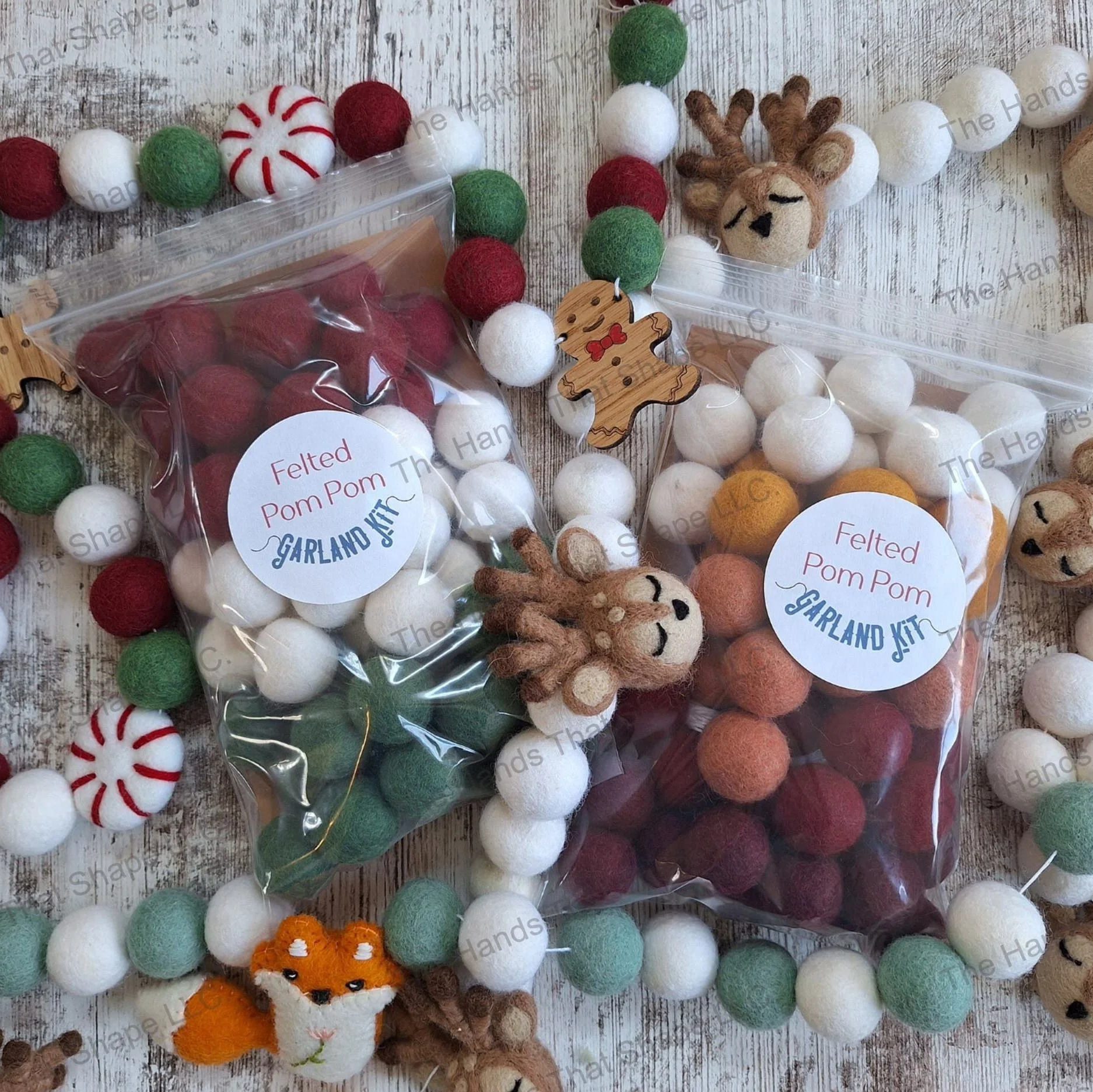 Felted Pom Pom Garland DIY Kit