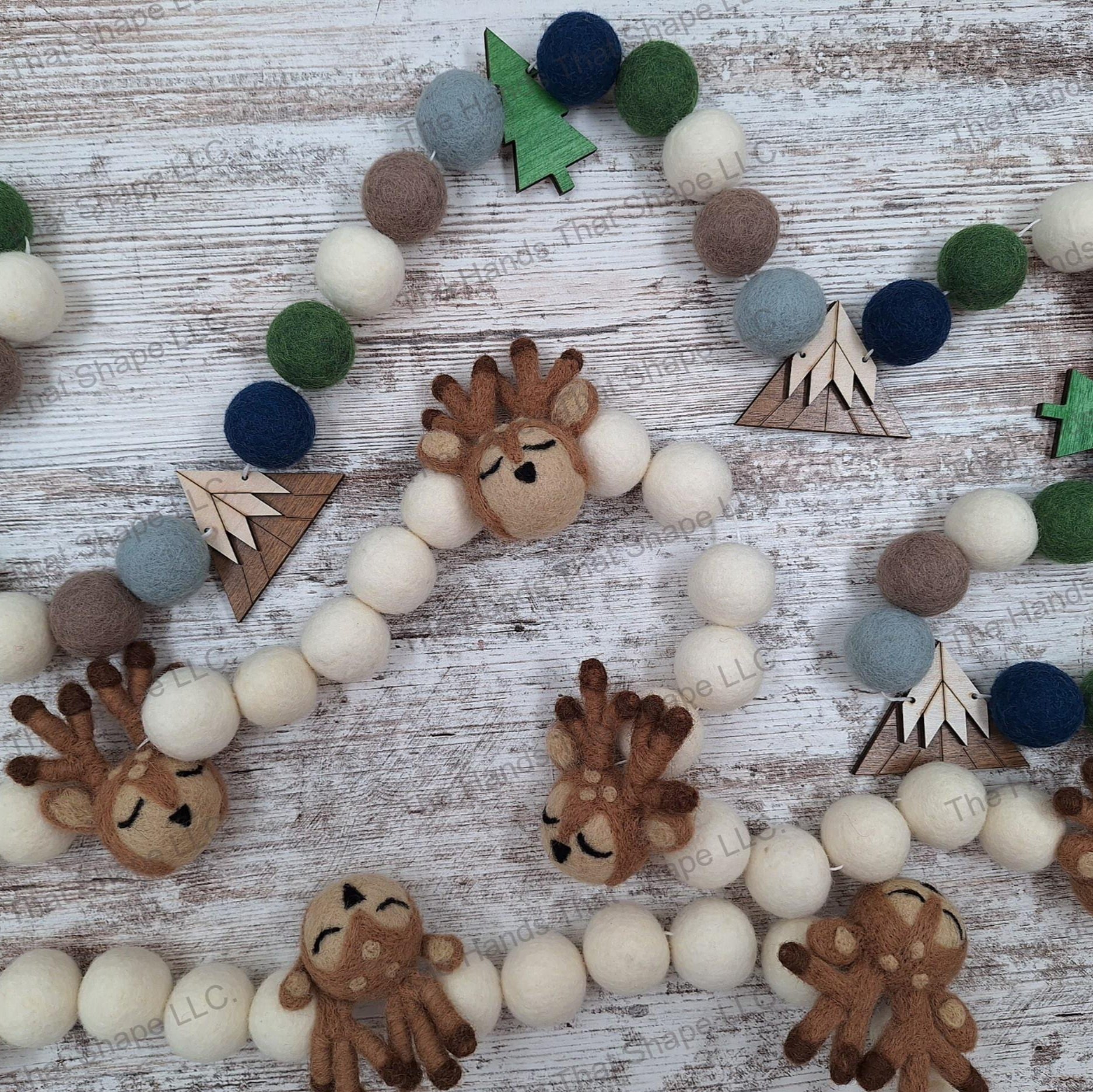 Felted Pom Pom Garland Embellishments