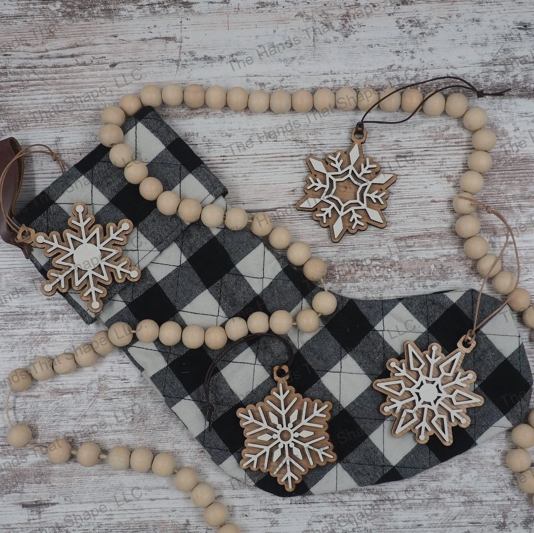 Snow Flake Ornaments-Set of 4