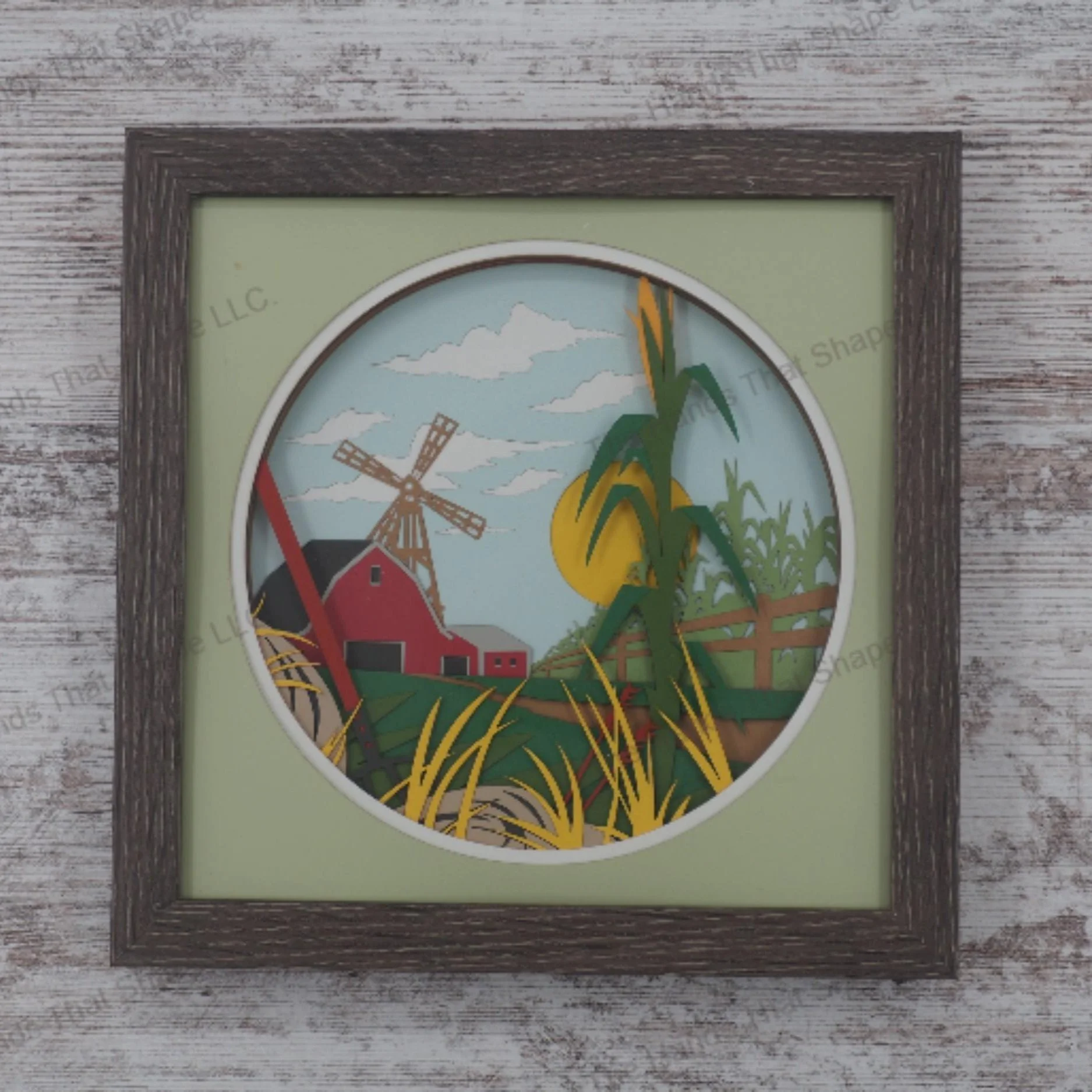 Farm Layered Paper Art Shadow Box