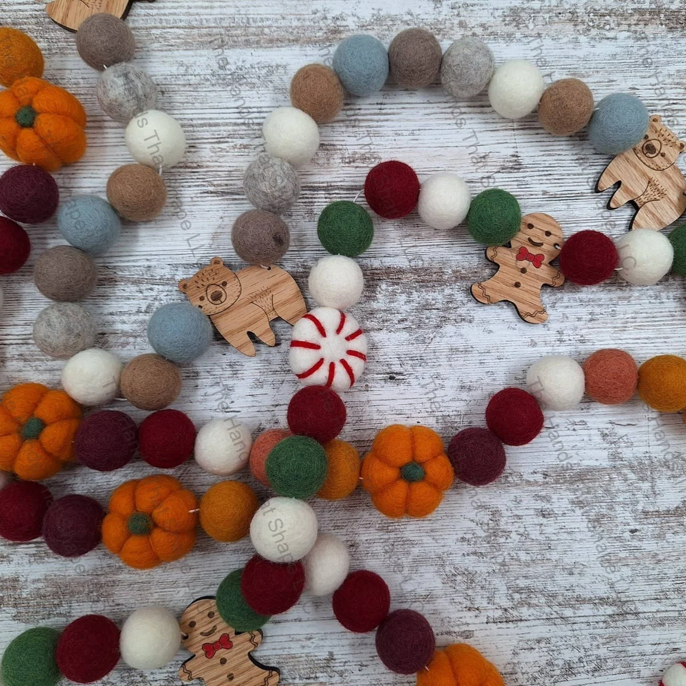 Felted Pom Pom Garland Embellishments