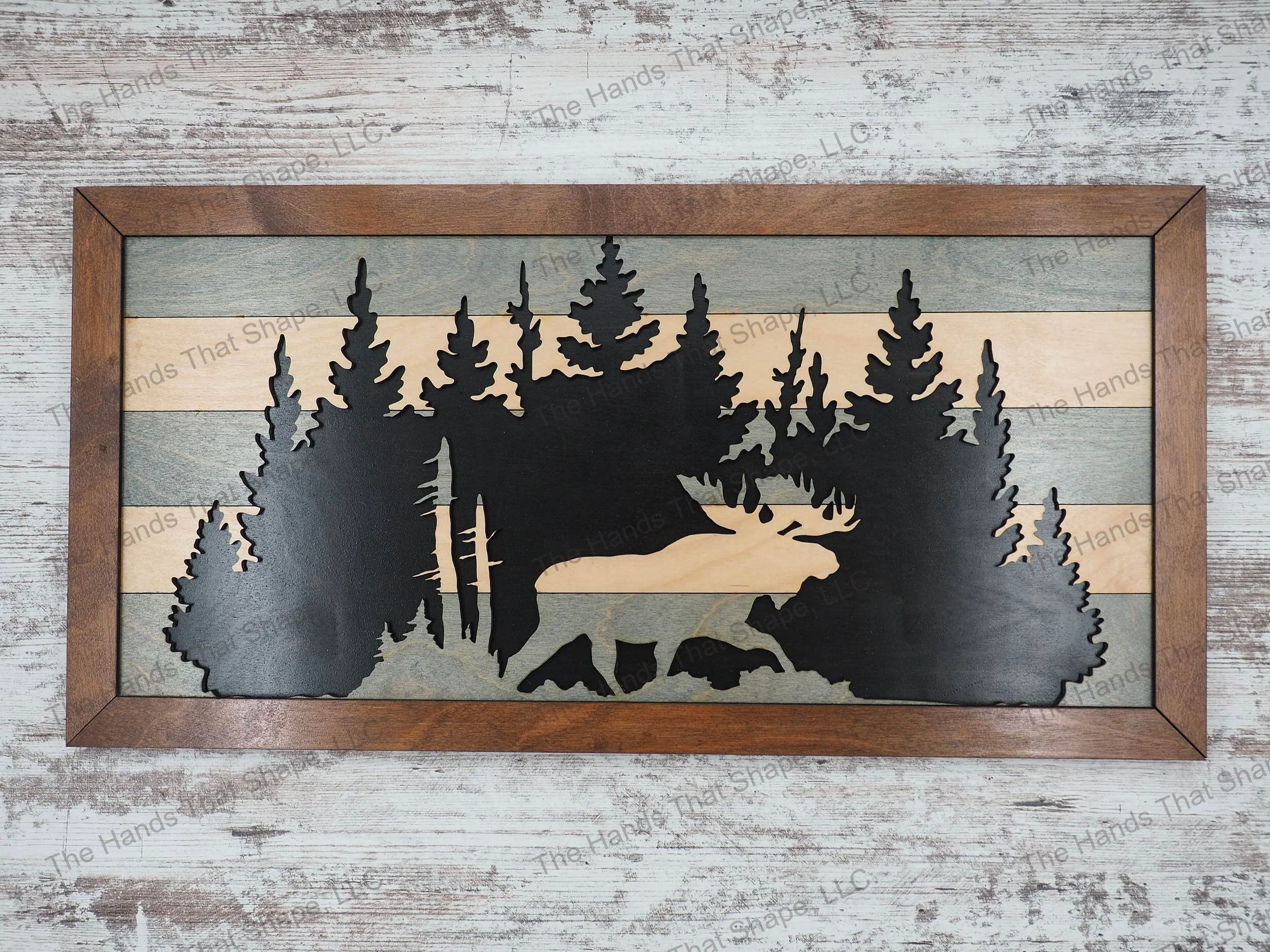  Moose Layered Wood Art