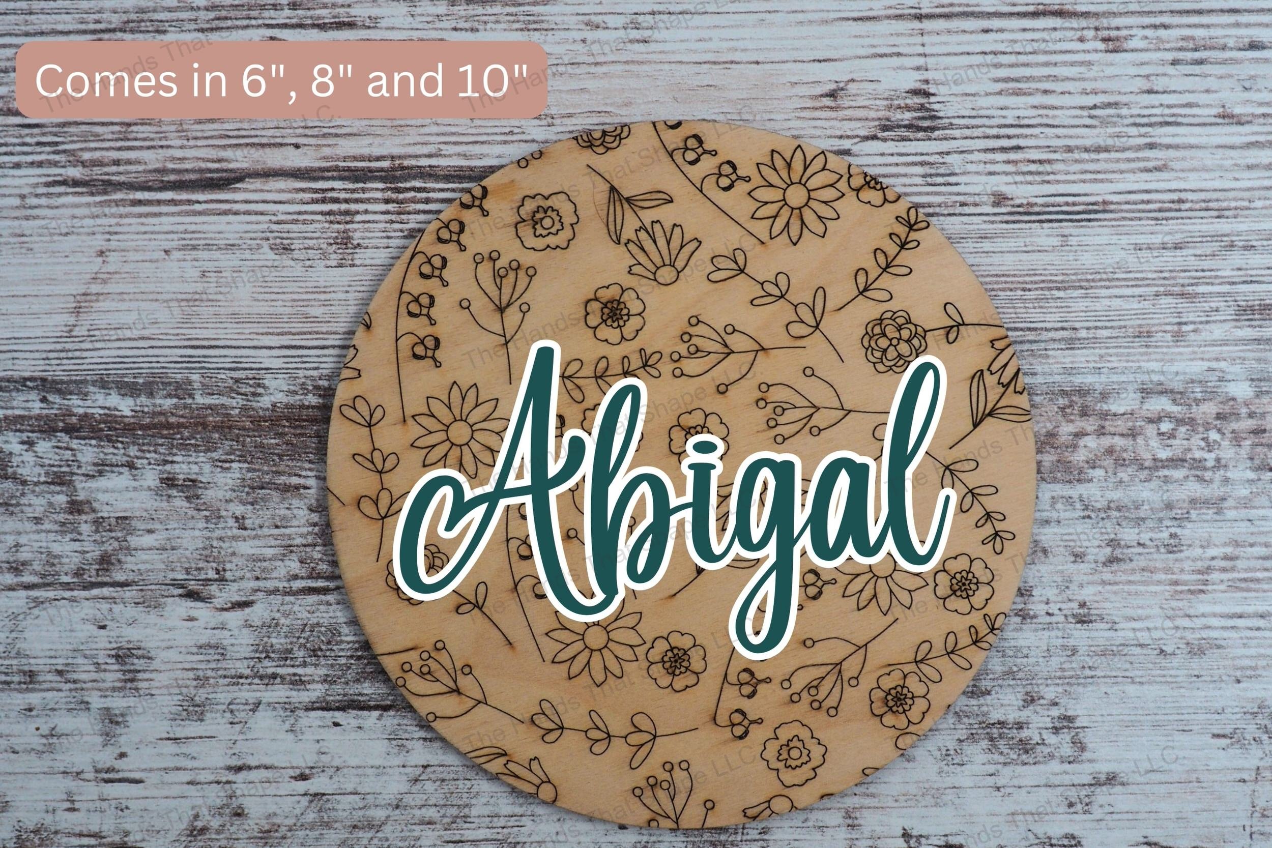 Craft elegant, personalized items with our laser-ready floral circle file, perfect for engraving or attaching names, ideal for creating unique wall hangings.
