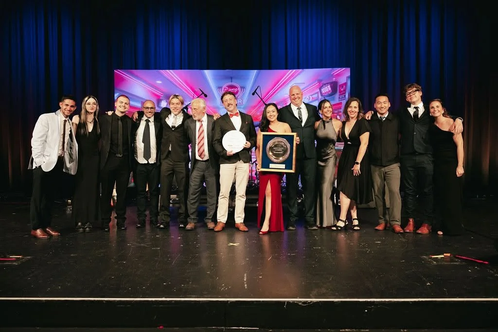 Blue Manna Bistro team celebrating the Gold Plate Award for Best Seafood Restaurant