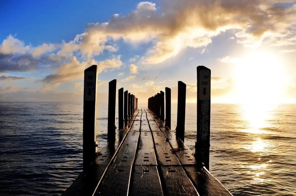 The iconic Quindalup Jetty in Dunsborough, Western Australia by Leah Willey