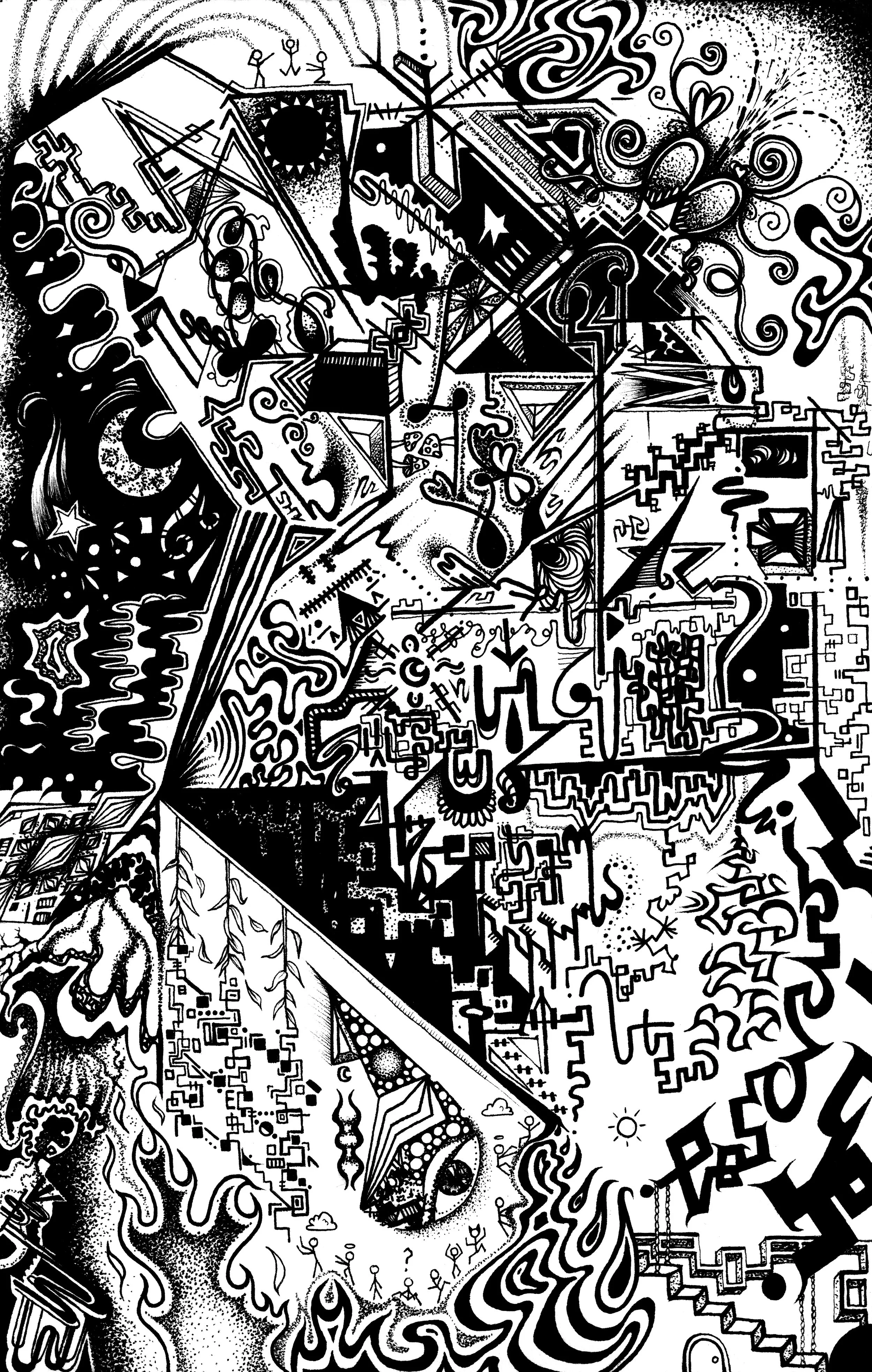 Intuitive Chaos
5.6"x8.4" Archival Ink on Paper