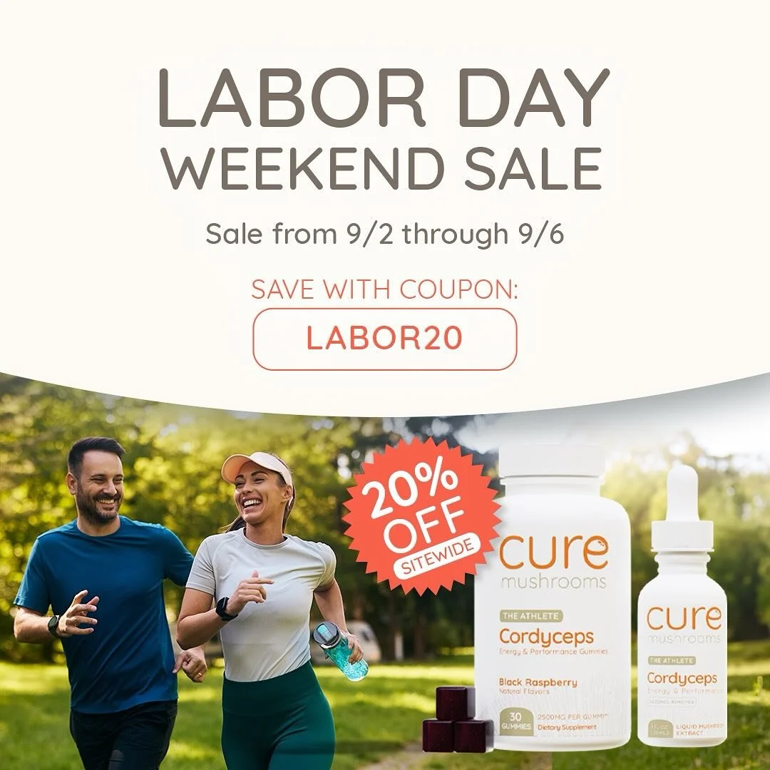 We ❤️ mushrooms (and Labor Day Sales!). This Monday through Friday, we&rsquo;re offering a wellness boost to power you through. Grab 20% off on all your go to gummies and tinctures using code LABOR20. Shop via link in bio.

*not applicable on bundles
