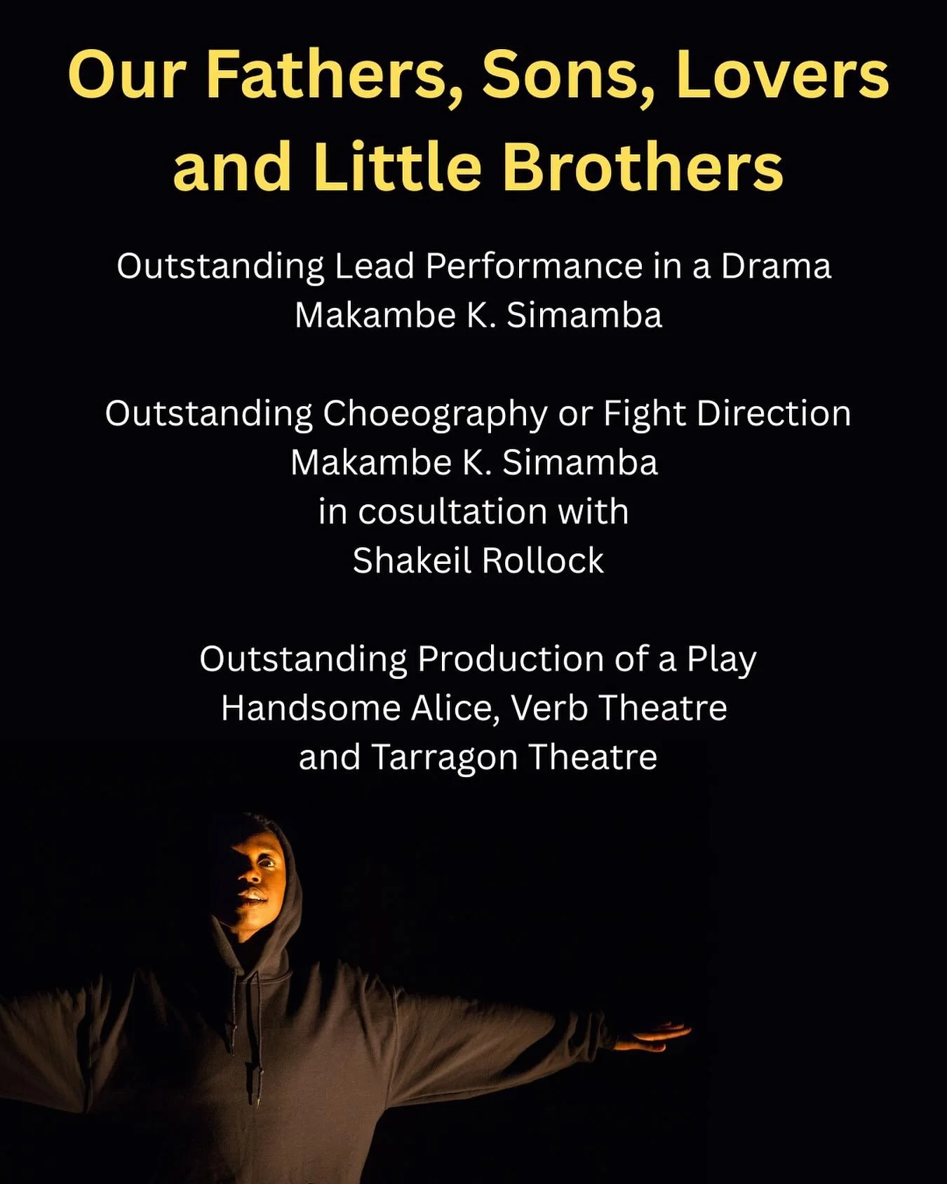 Congratulations to all the @bettymitchellawards nominees and winners! We are absolutely thrilled to congratulate the entire team of Our Fathers, Sons, Lovers and Little Brothers! @verbtheatre @tarragontheatreto