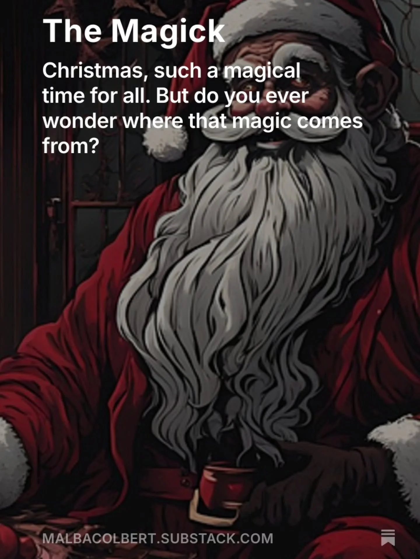 For the Magick of Christmas to work… you need children. ๐
What happens when a true believer meets the real Santa?
 The Magick — now on The Next Scare and on Substack!
#ChristmasHorror #HorrorShortStory #DarkChristmas #CreepySanta #Th