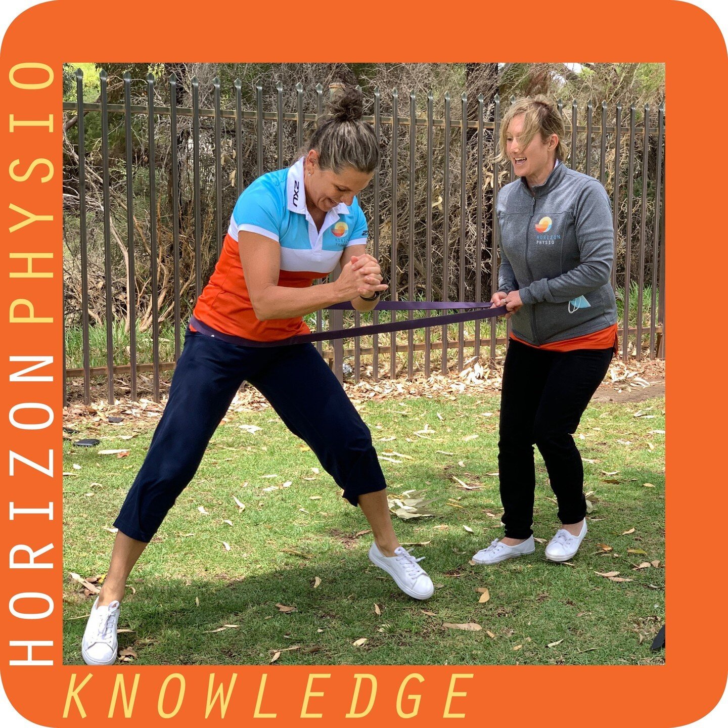 Great Education session this week on return to sports drills for change of directions sports - football, tennis, soccer, etc. Banded exercises are great for working of knee stability and functional glut work. 
Have a sports injury? Bookings available