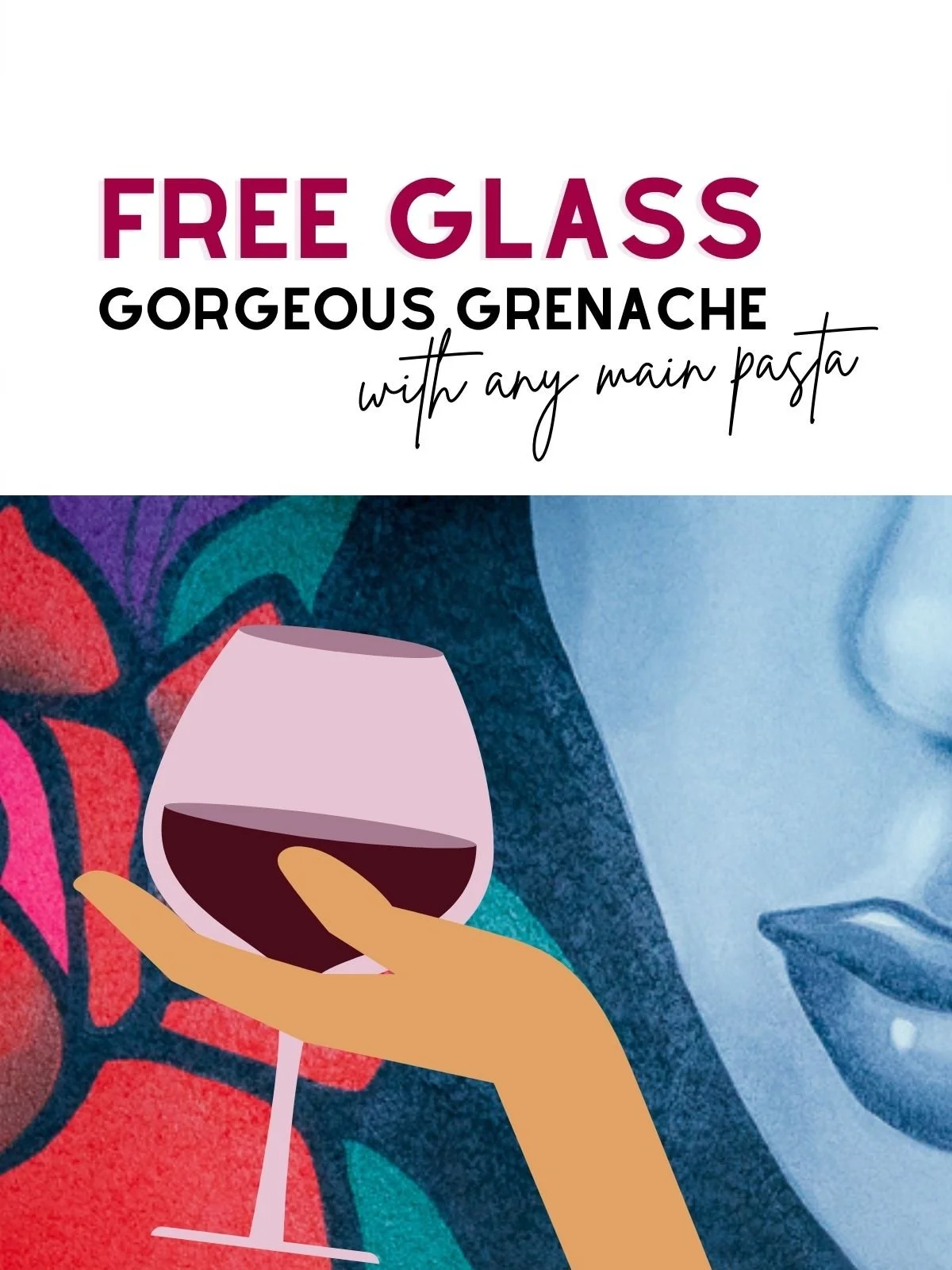 FREE glass of wine @ The Messy Tomato