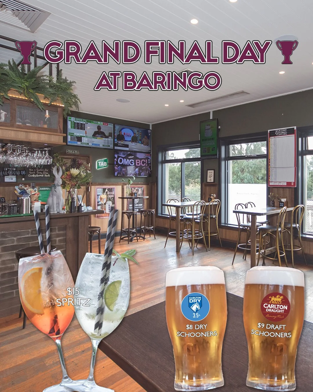 🏉 AFL Grand Final Day at The Whistle Stop! 🏉

Whether your team made it or you're just here for the love of the game&mdash;we've got your Grand Final plans sorted 🙌

📣 From first bounce to final siren:
🍺 $8 Schooners of Carlton Dry 3.5%
🍺 $9 Sc