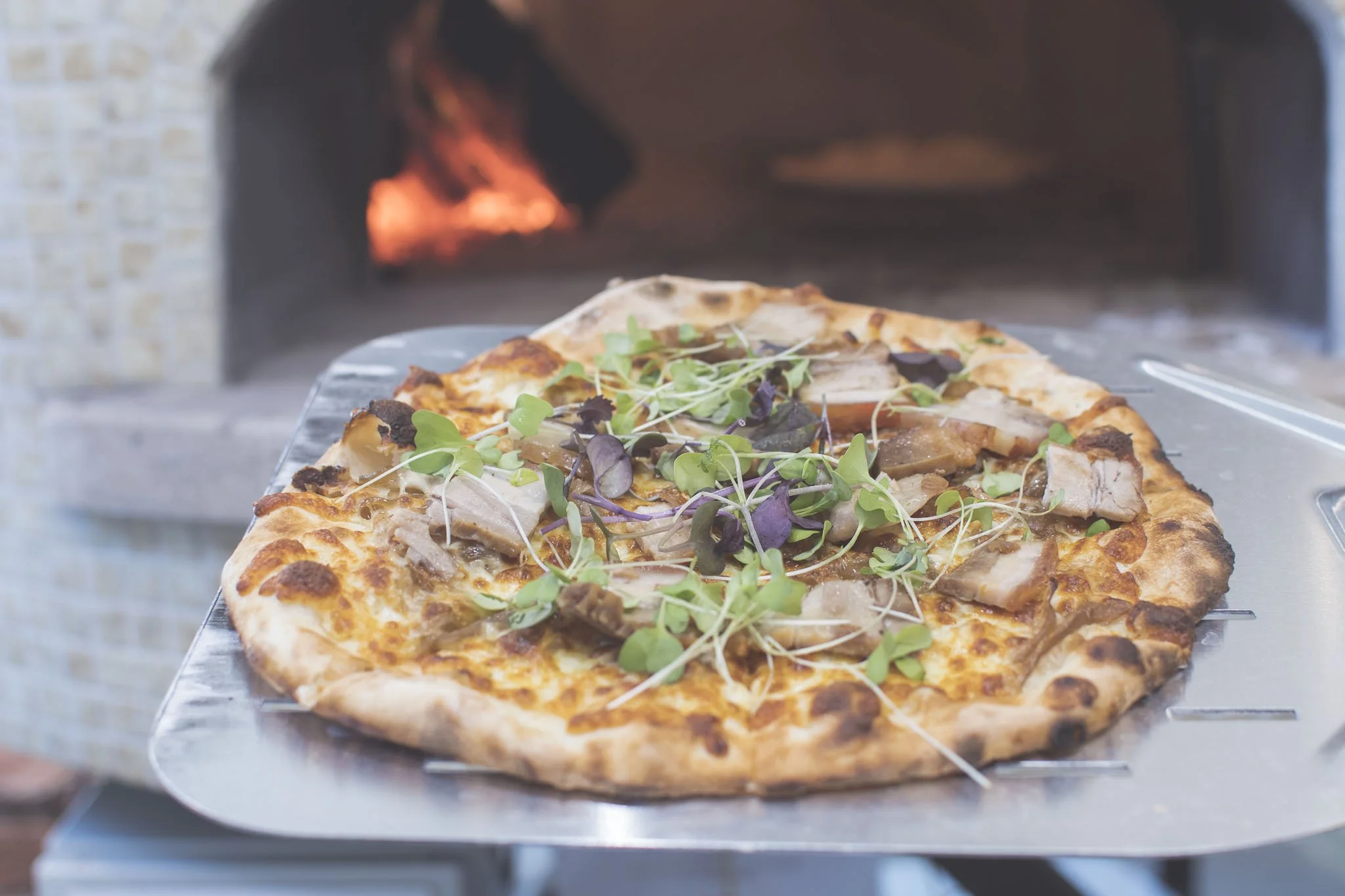Crispy Pork and Balsamic Pizza