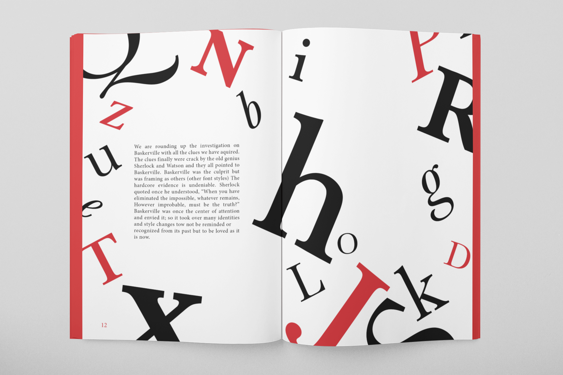Baskerville Typographic Book — Jocelyn Arnold Designs