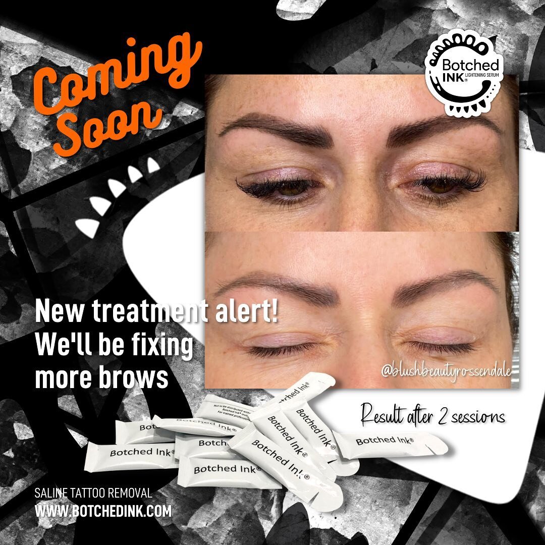 REMINDER - As of Monday I will be qualified in @botchedink Removal. This is a NON-LASER removal technique designed to lift &amp; lighten your brow tattoos, performed in a similar technique to a regular tattoo. As I&rsquo;m seeing an increasing amount