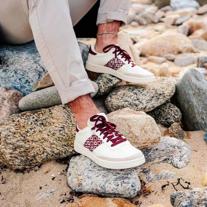 sustainable sneaker red ngo shoes