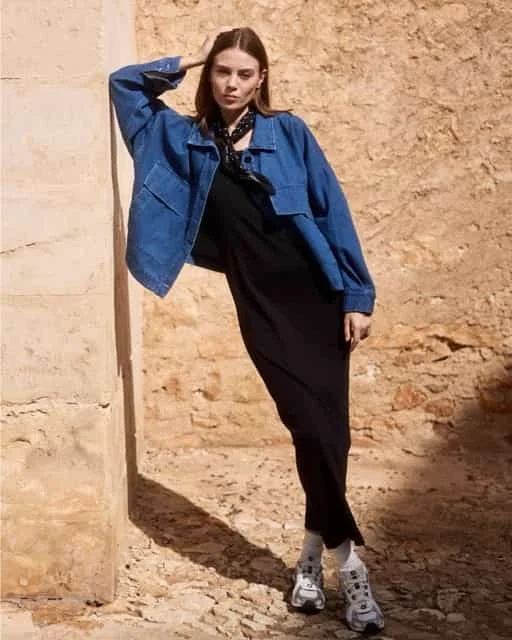 fair fashion online shop schwarzes kleid