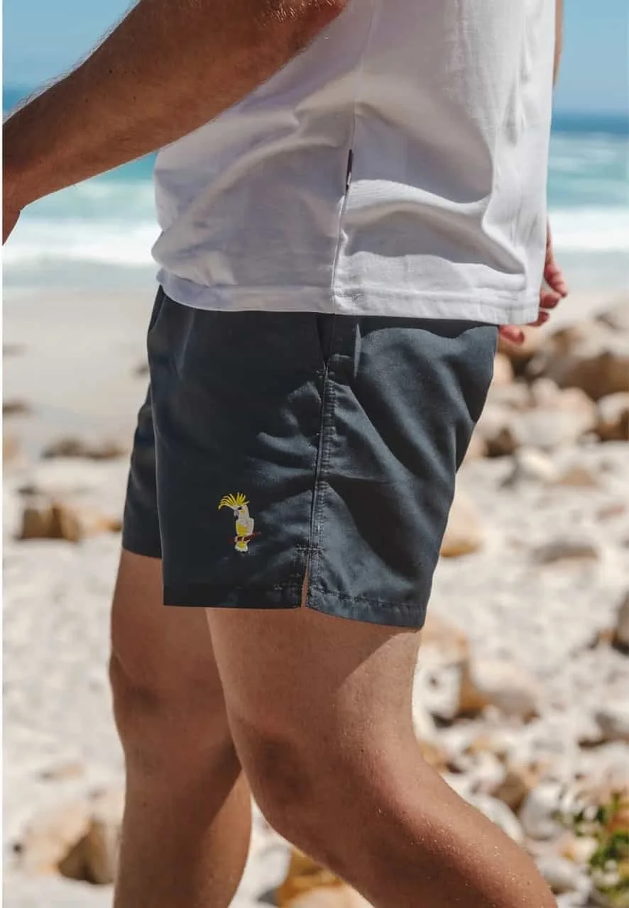 nachhaltige badeshorts tukan motiv narwal