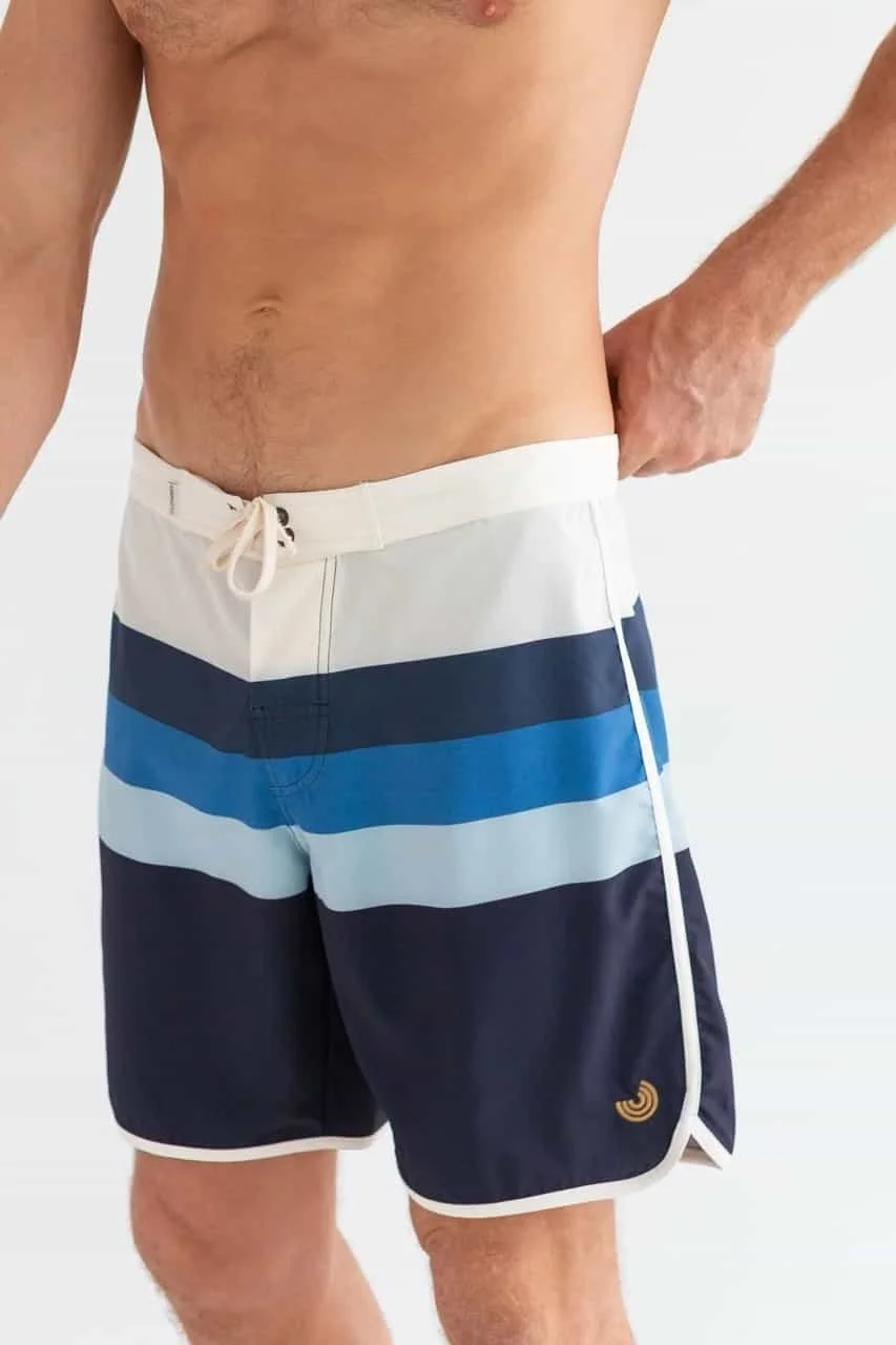 nachhaltige badeshorts gestreift blau weiss twothirds