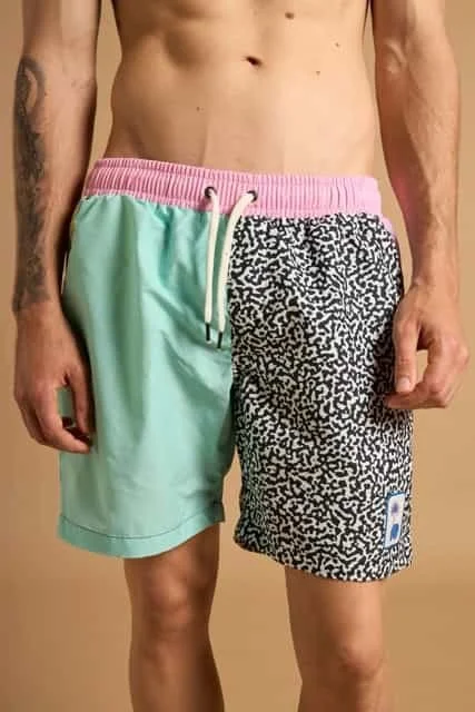 nachhaltige badeshorts zweifarbig trendsplant