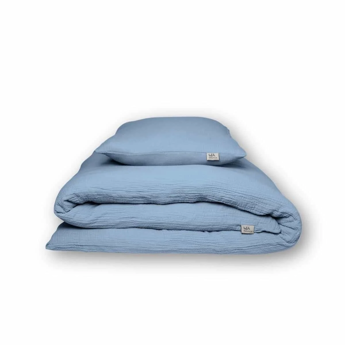 musselin bio baumwolle hellblau 